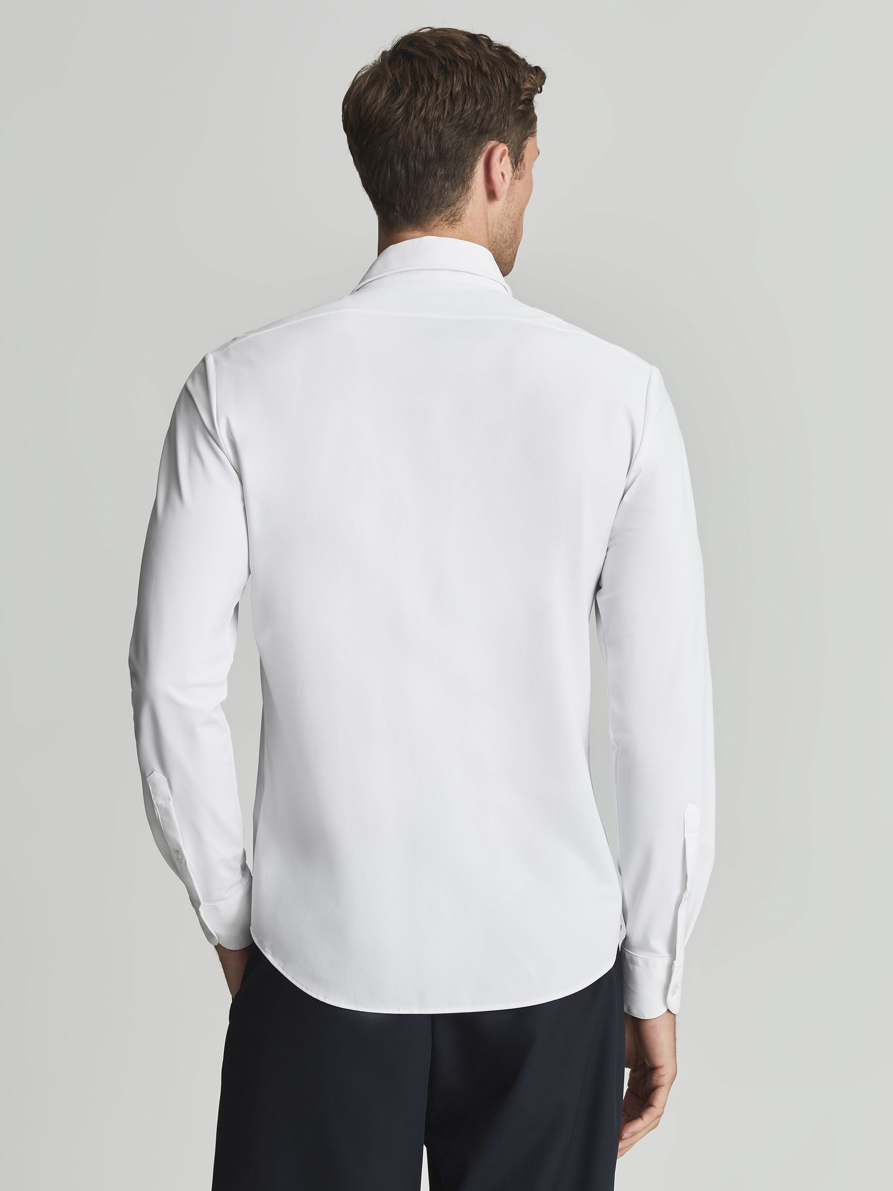 Regular Fit Travel Shirt in White - Image 5 of 7