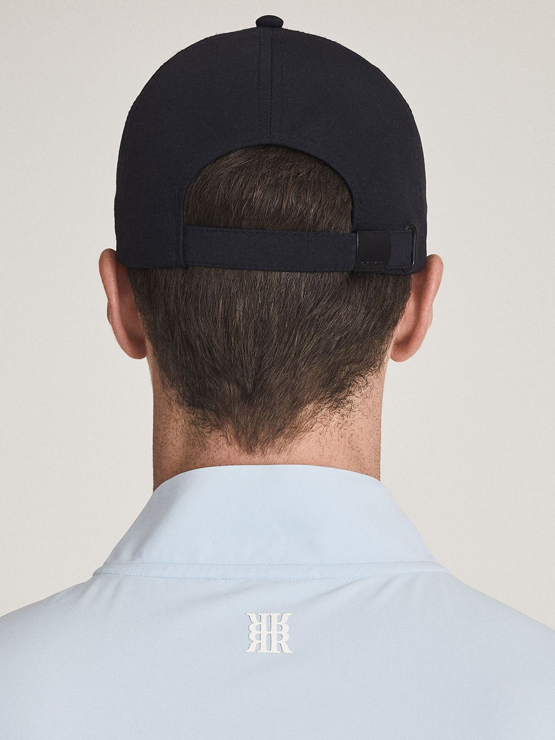 Golf Funnel Zip Neck Top in Soft Blue - Image 4 of 4