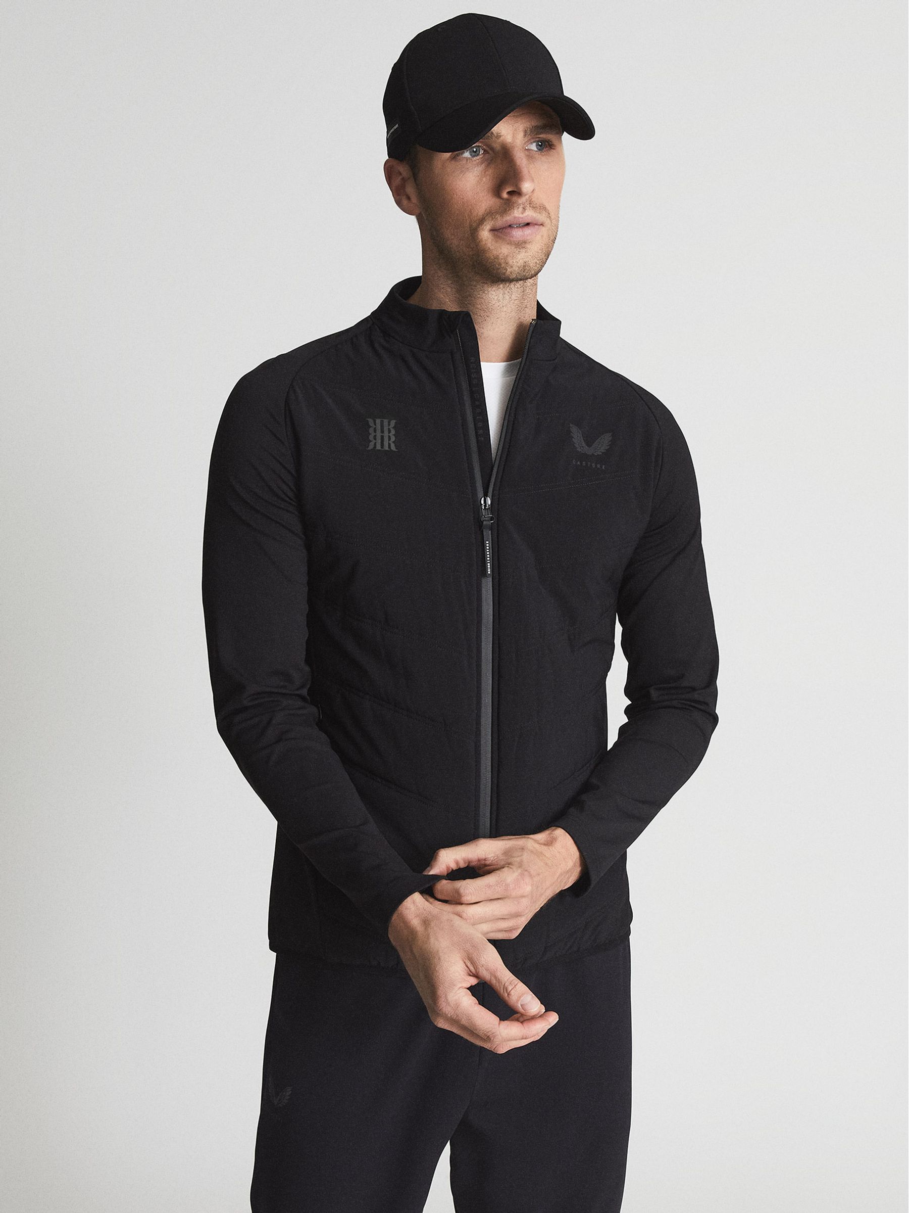 Reiss Castore Hybrid Shell Jacket in Black | REISS