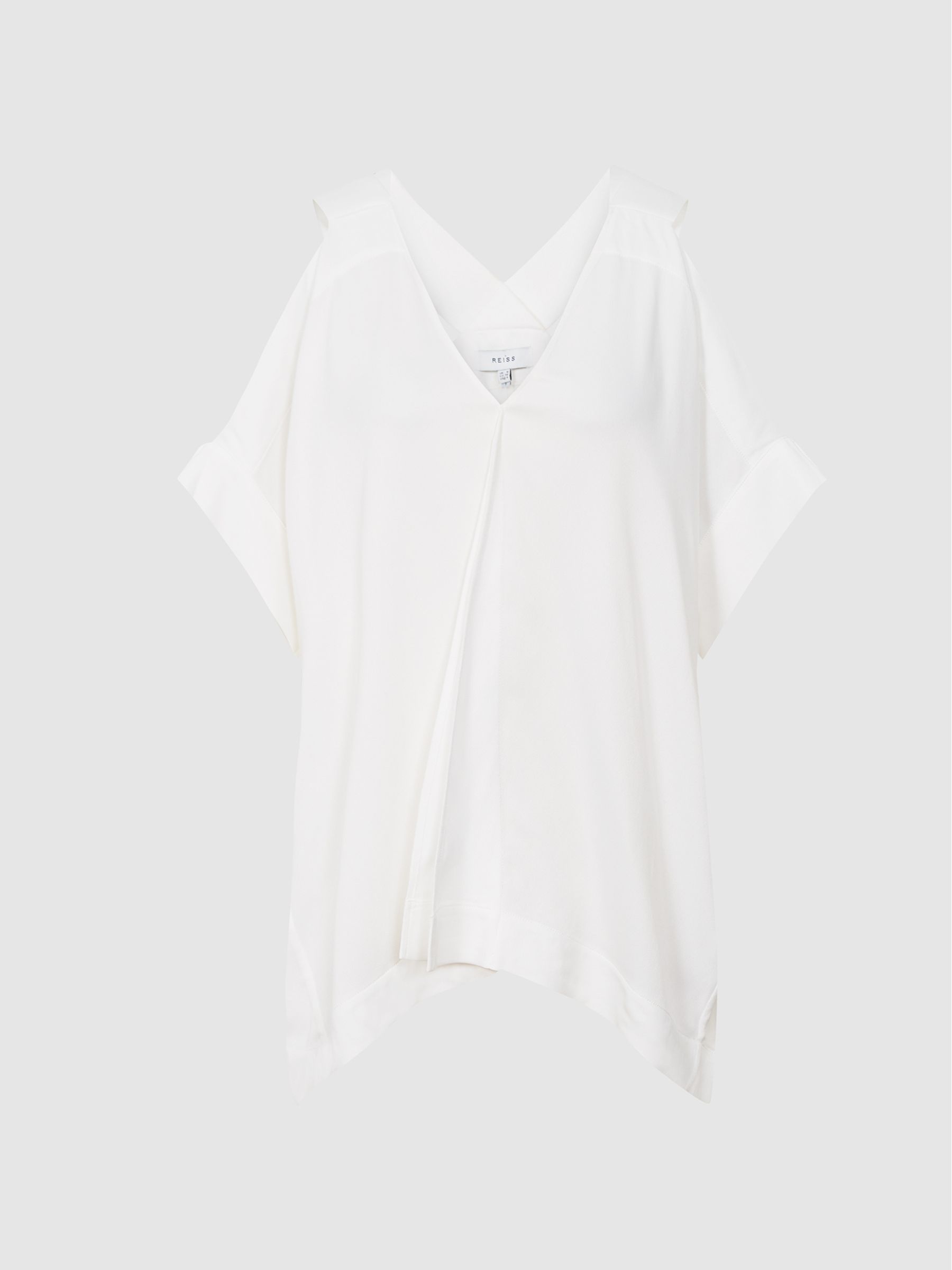 Cold Shoulder Top in White - Image 2 of 4