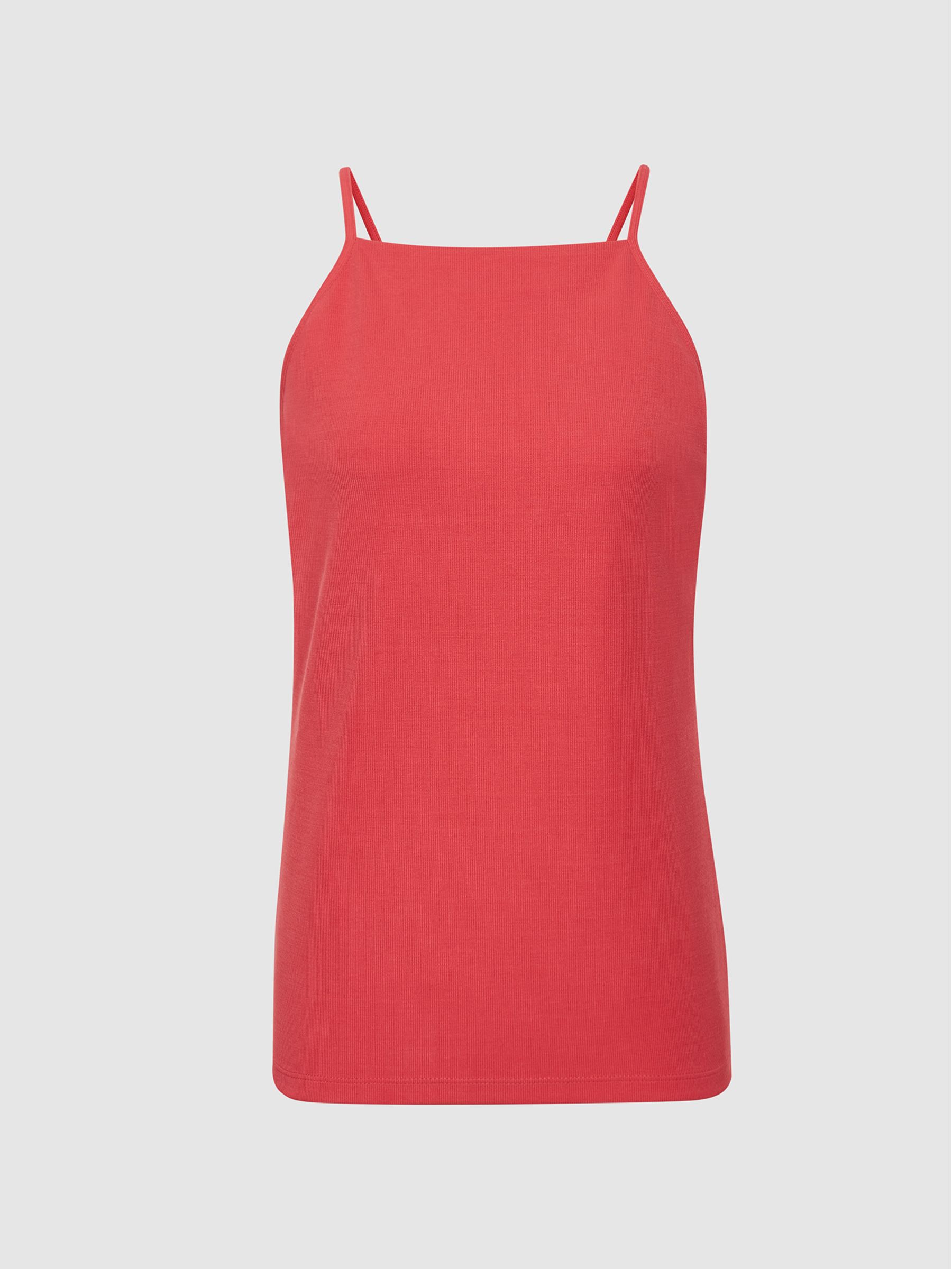 Strappy Camisole in Coral - Image 2 of 5 Strappy Camisole in Coral - Image 2 of 5