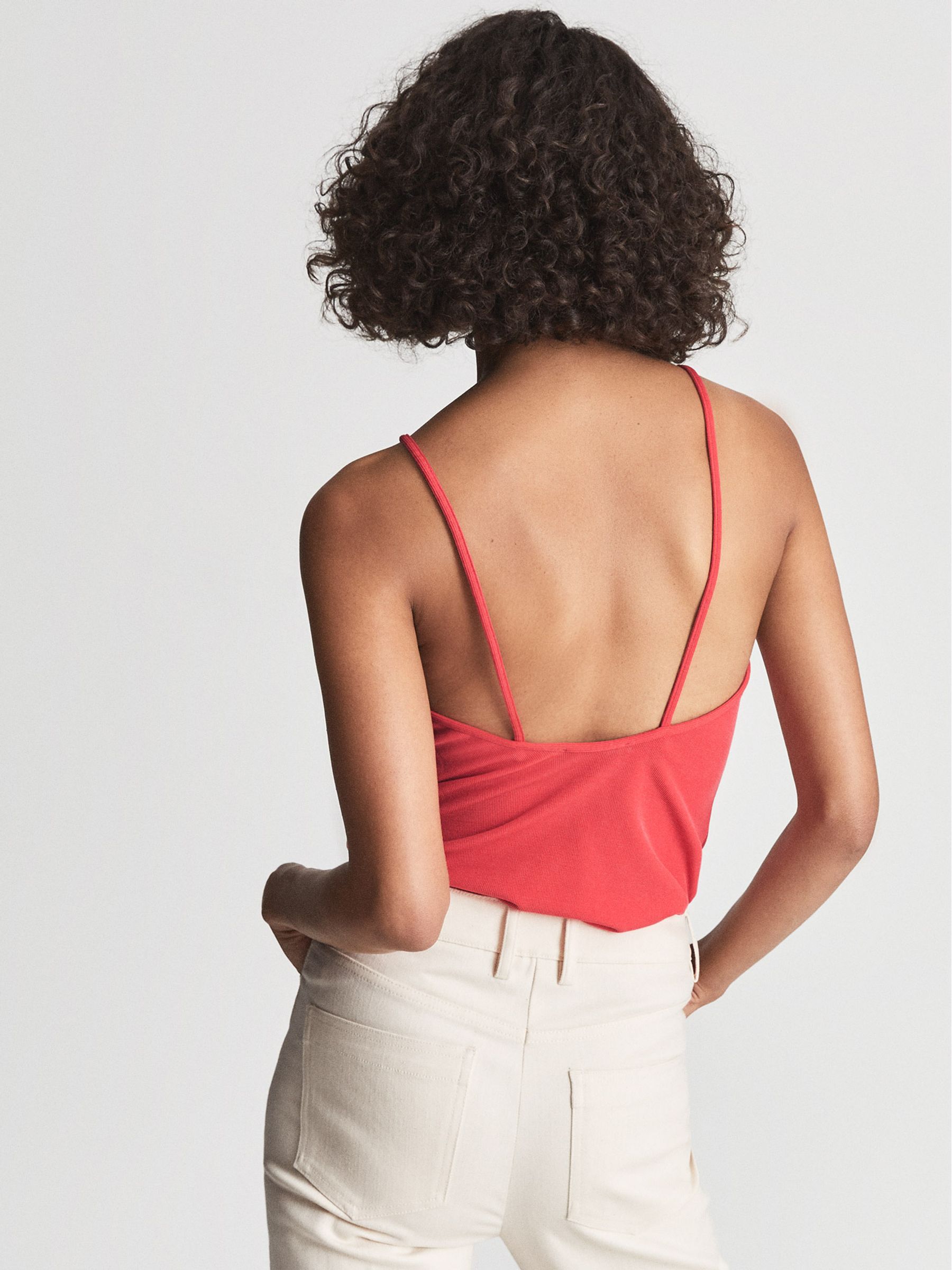 Strappy Camisole in Coral - Image 4 of 5