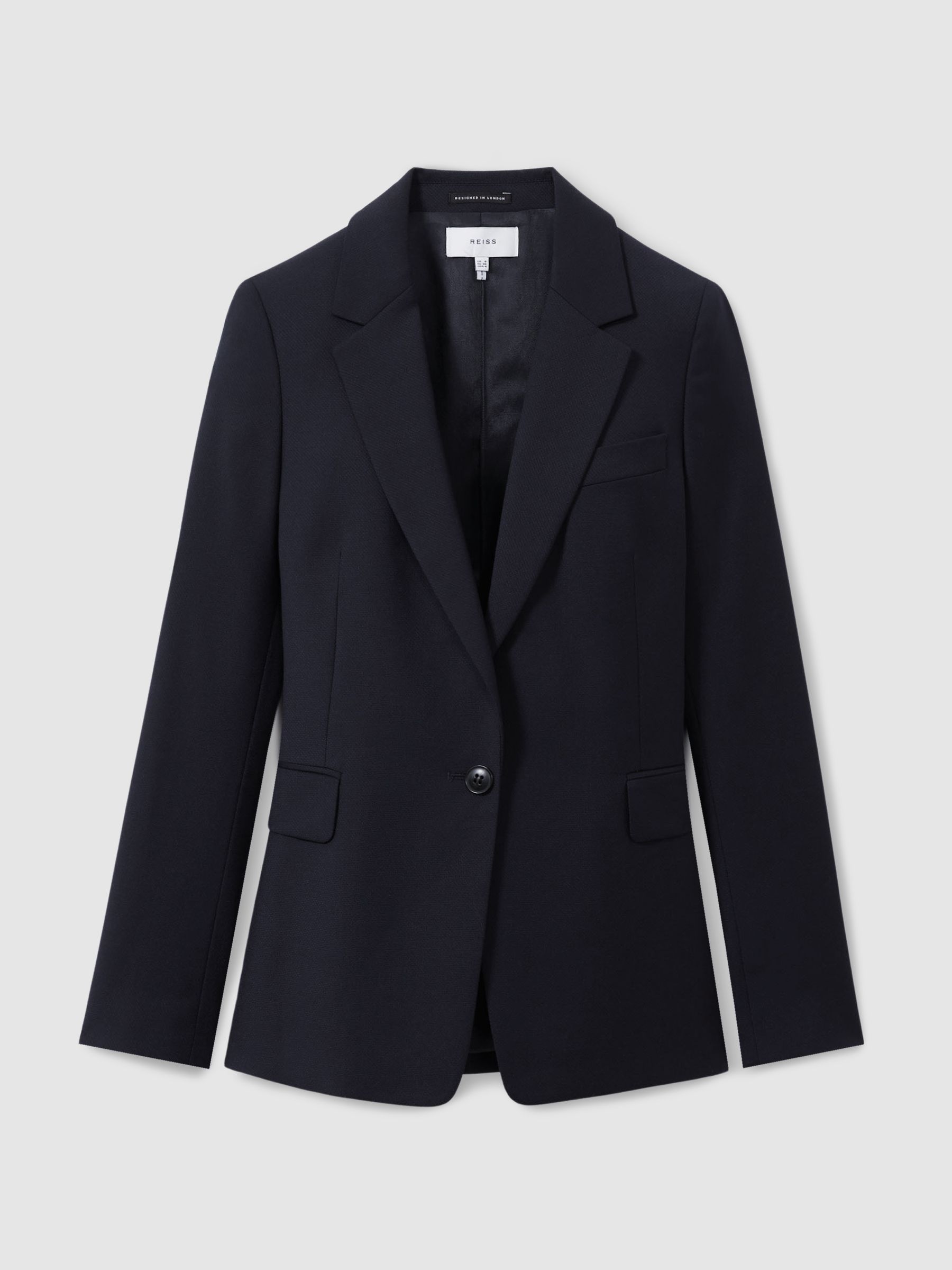 Single Breasted Suit Blazer in Navy - Image 2 of 7