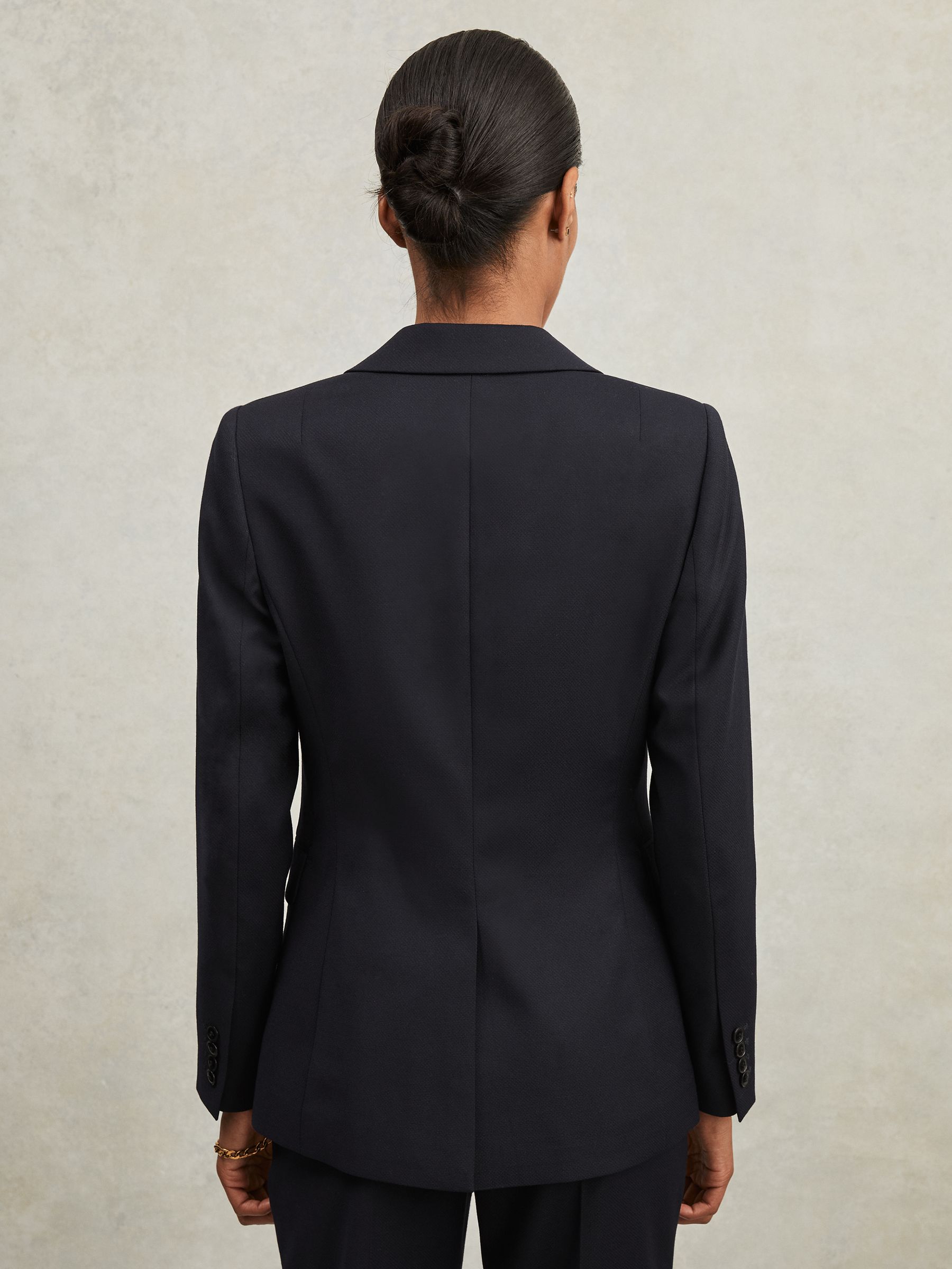 Single Breasted Suit Blazer in Navy - Image 5 of 7
