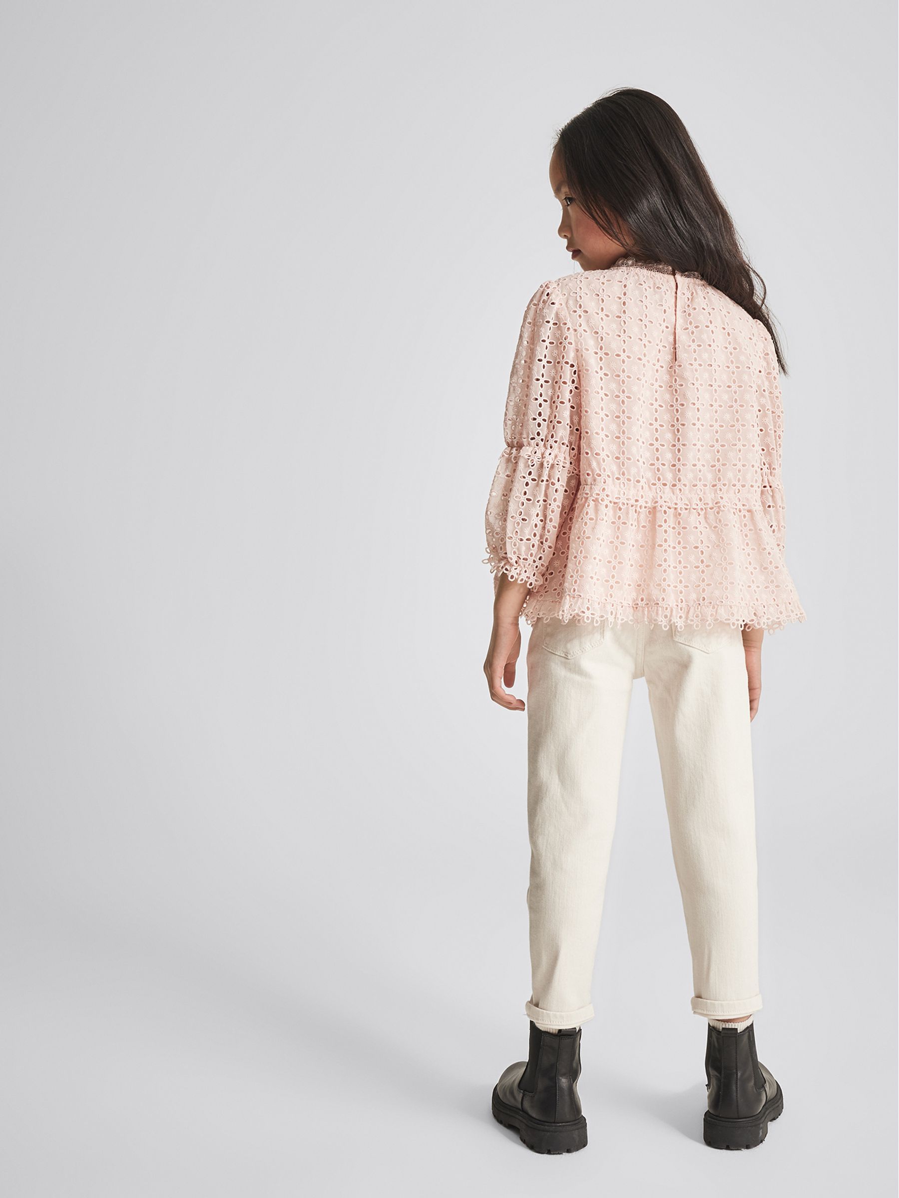 Embroidered Lace Blouse in Pink - Image 5 of 6