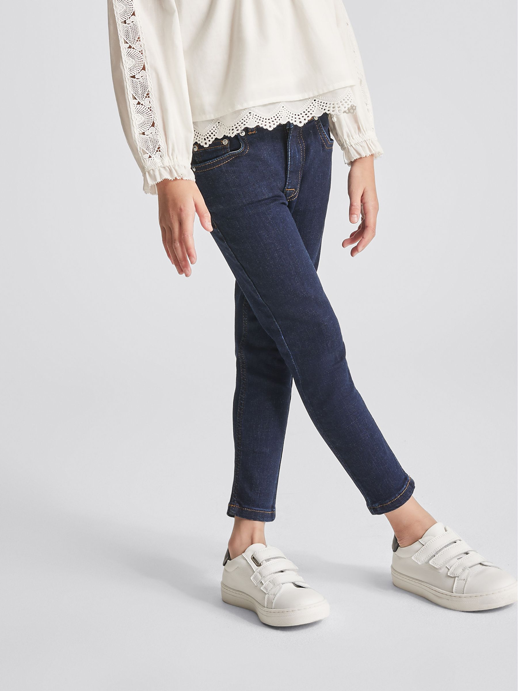 Mid Rise Skinny Jeans in Indigo - Image 4 of 6