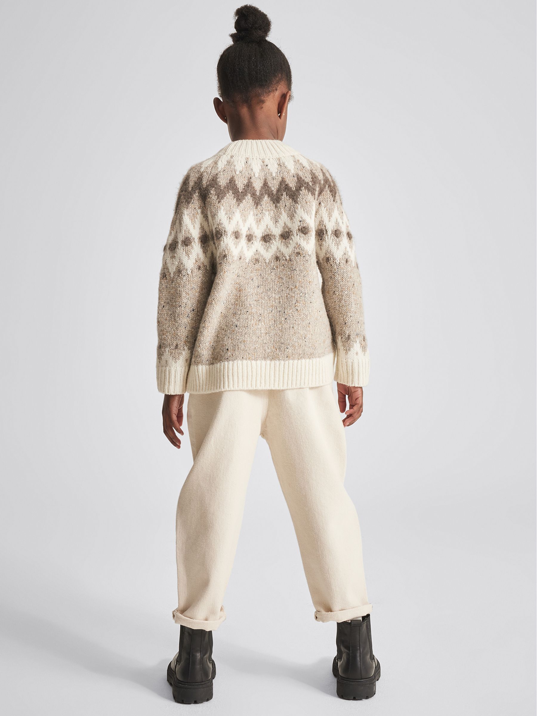 Fair Isle Pattern Jumper in Neutral - Image 5 of 6
