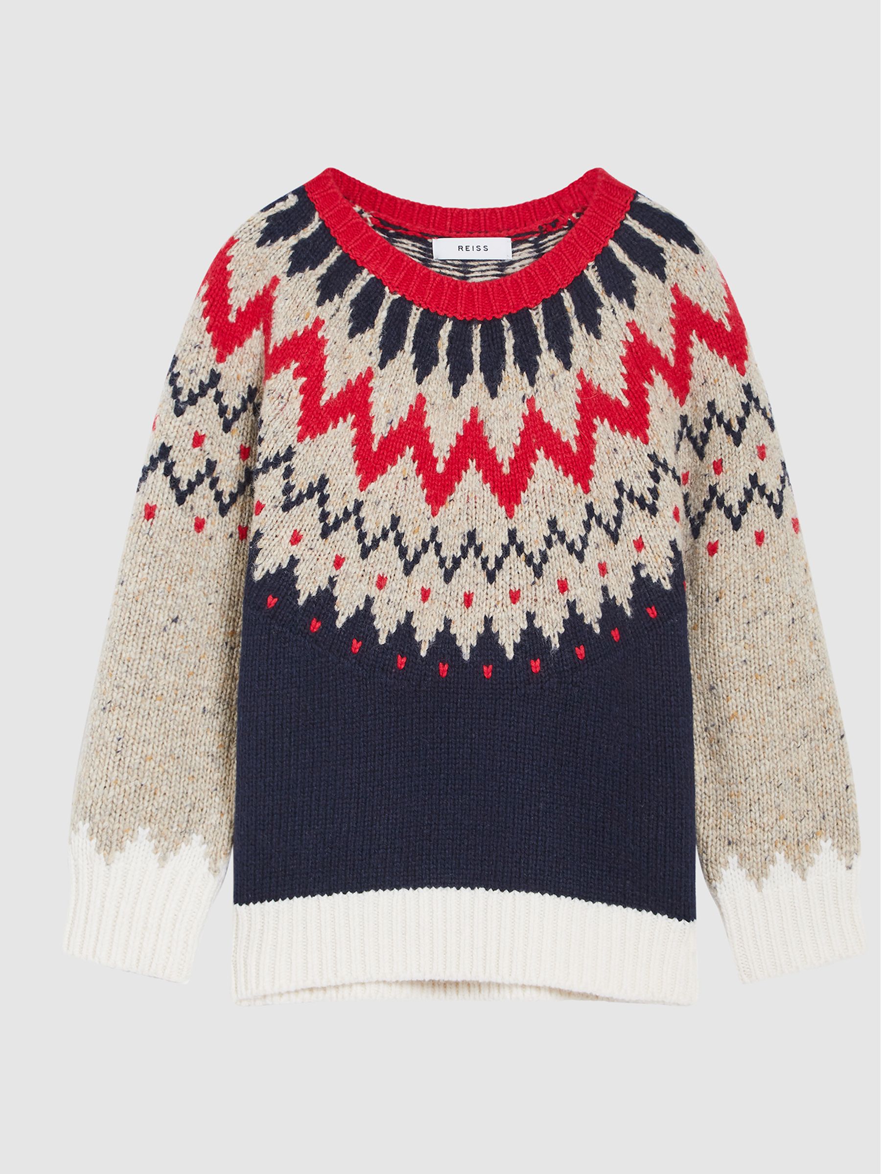 Fair Isle Jumper in Red - Image 2 of 6