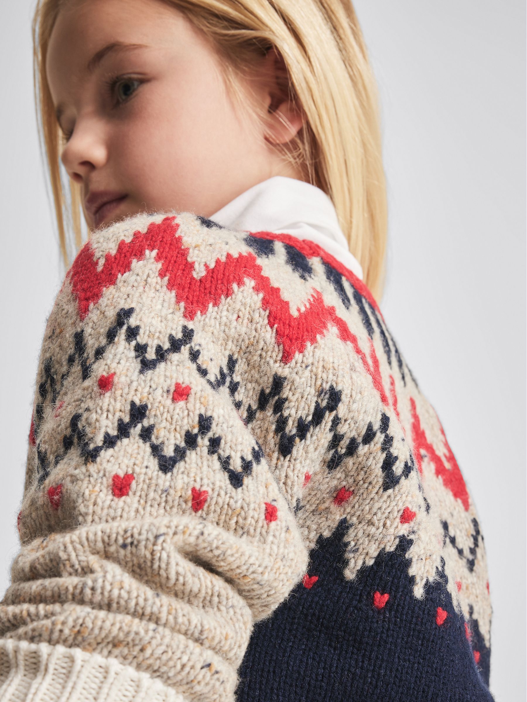 Fair Isle Jumper in Red - Image 3 of 6