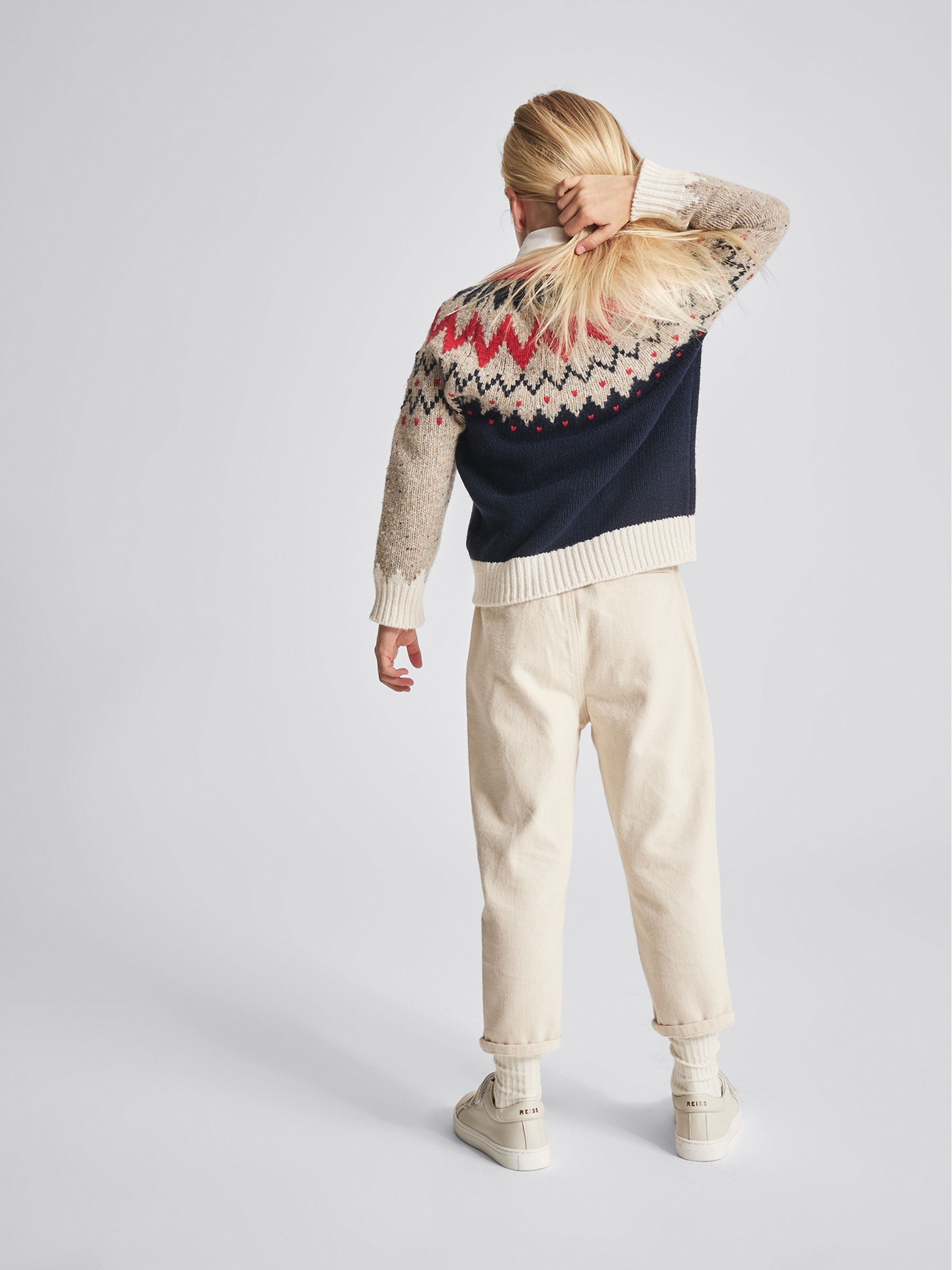 Fair Isle Jumper in Red - Image 5 of 6