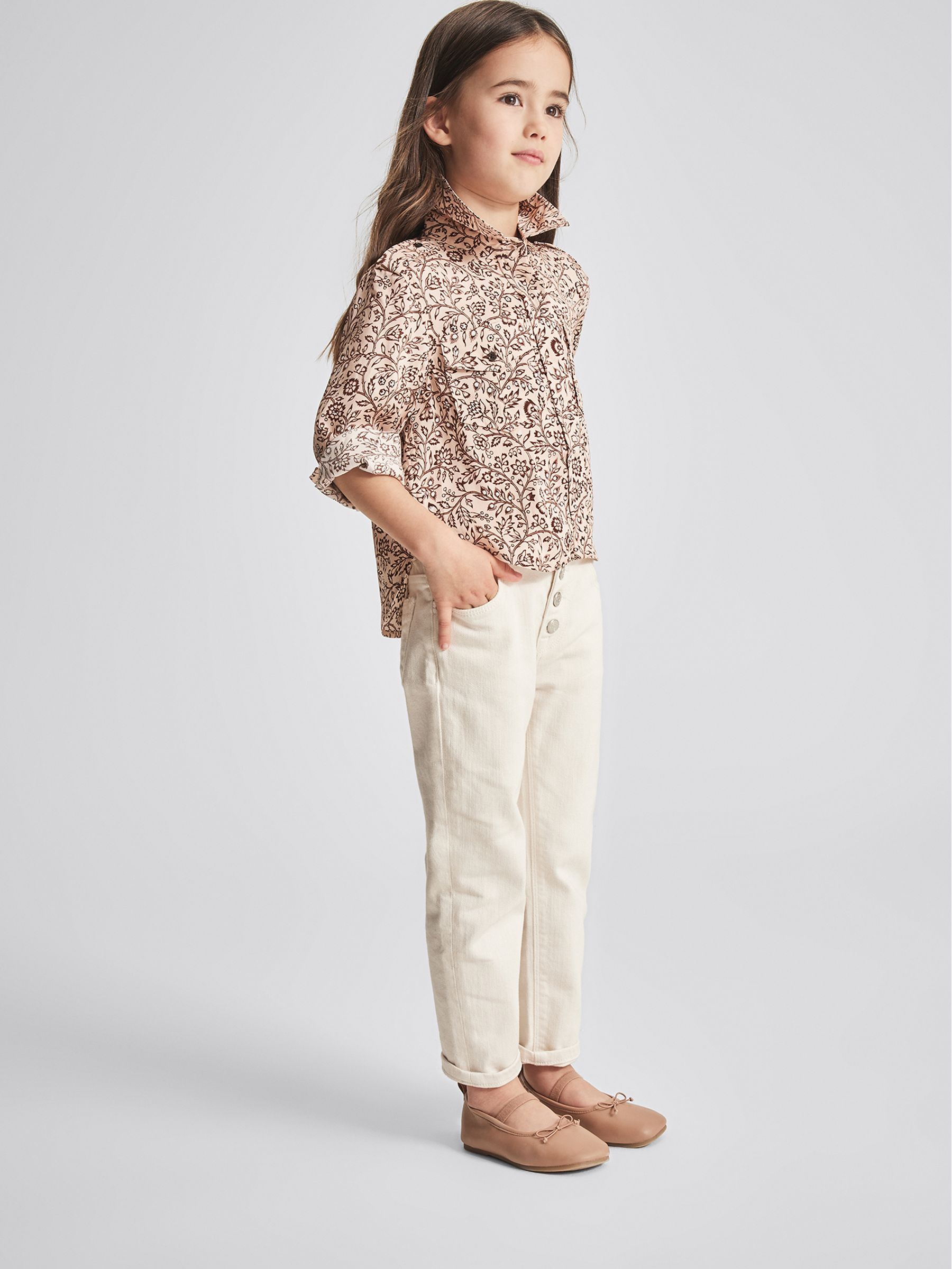 Floral Print Top in Pink - Image 1 of 6