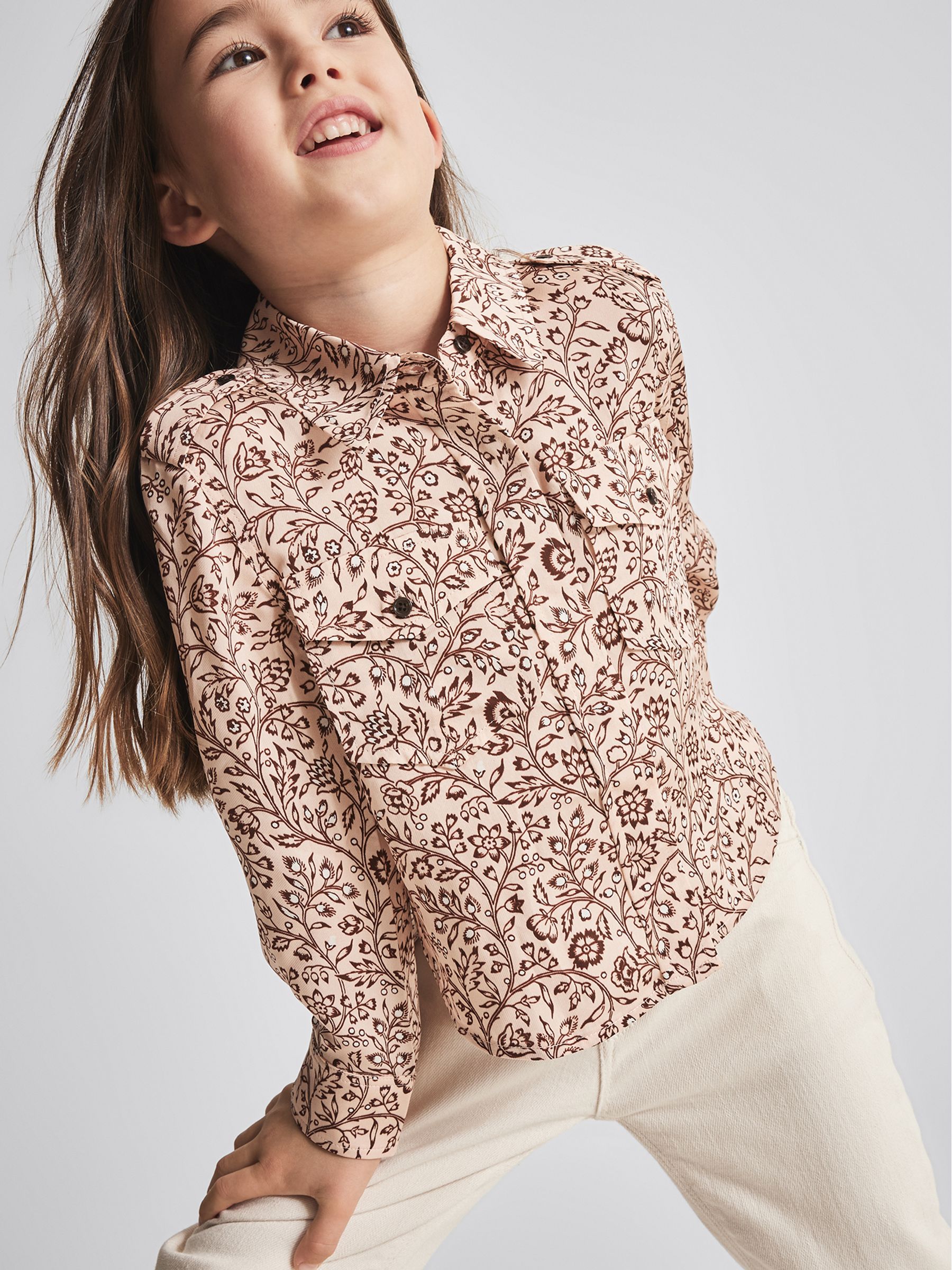 Floral Print Top in Pink - Image 4 of 6