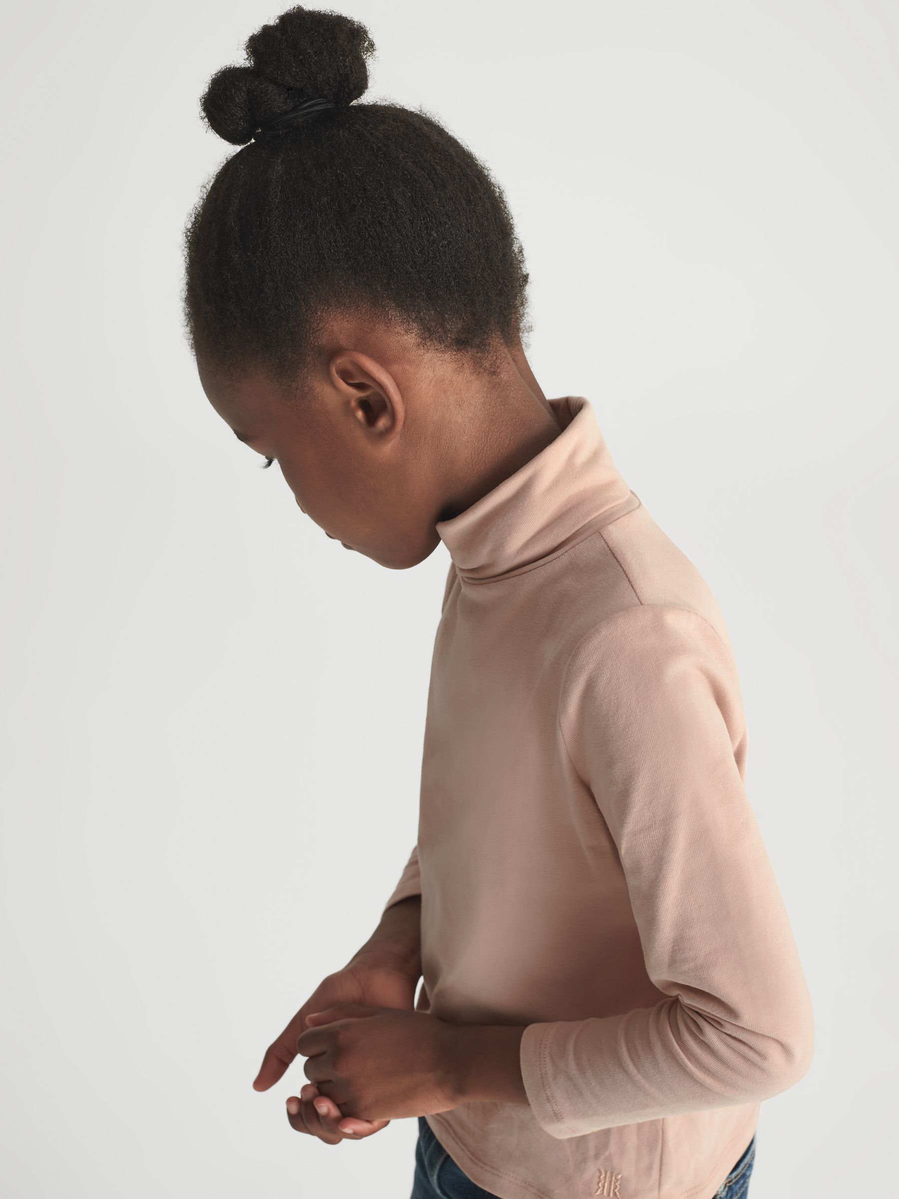 Roll Neck Top in Pink - Image 4 of 7