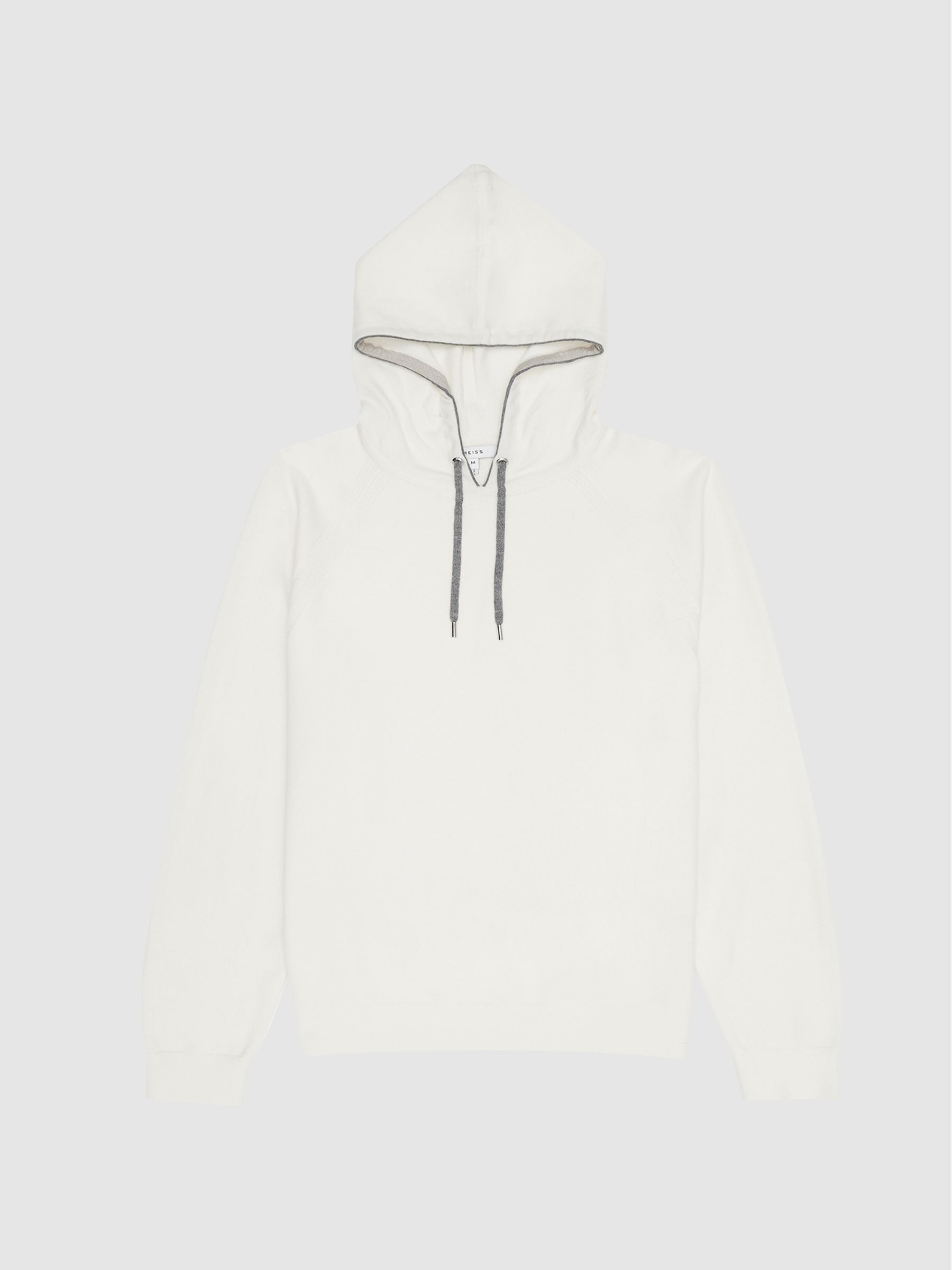 Wool Blend Hoodie in Ivory - Image 2 of 6