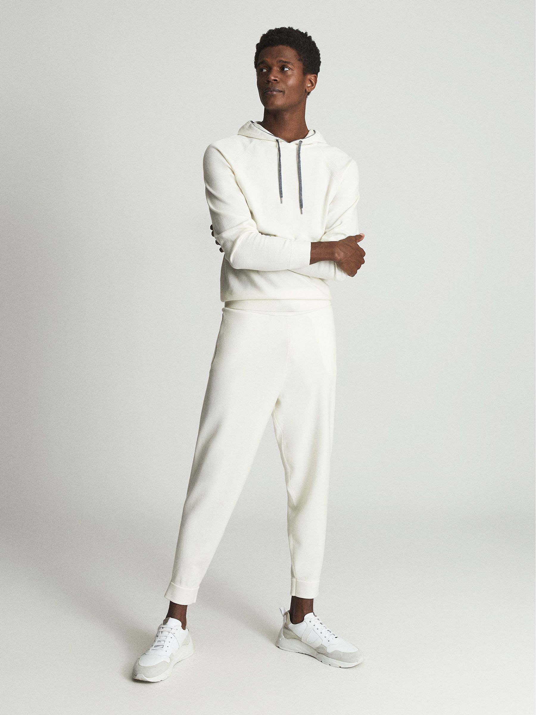 Wool Blend Hoodie in Ivory - Image 4 of 6