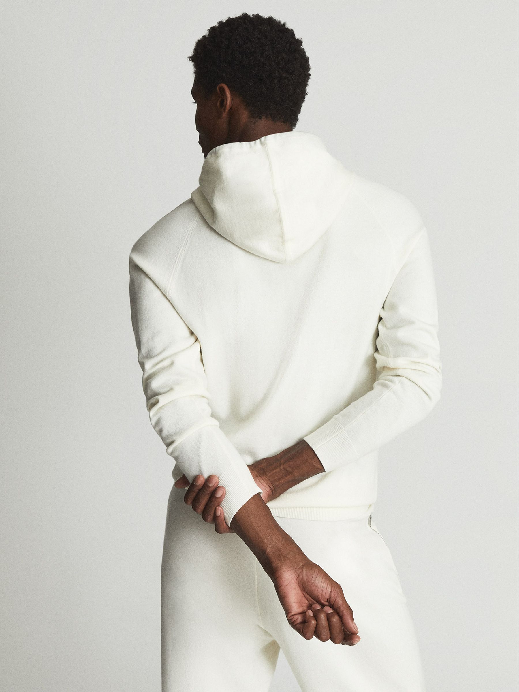Wool Blend Hoodie in Ivory - Image 5 of 6