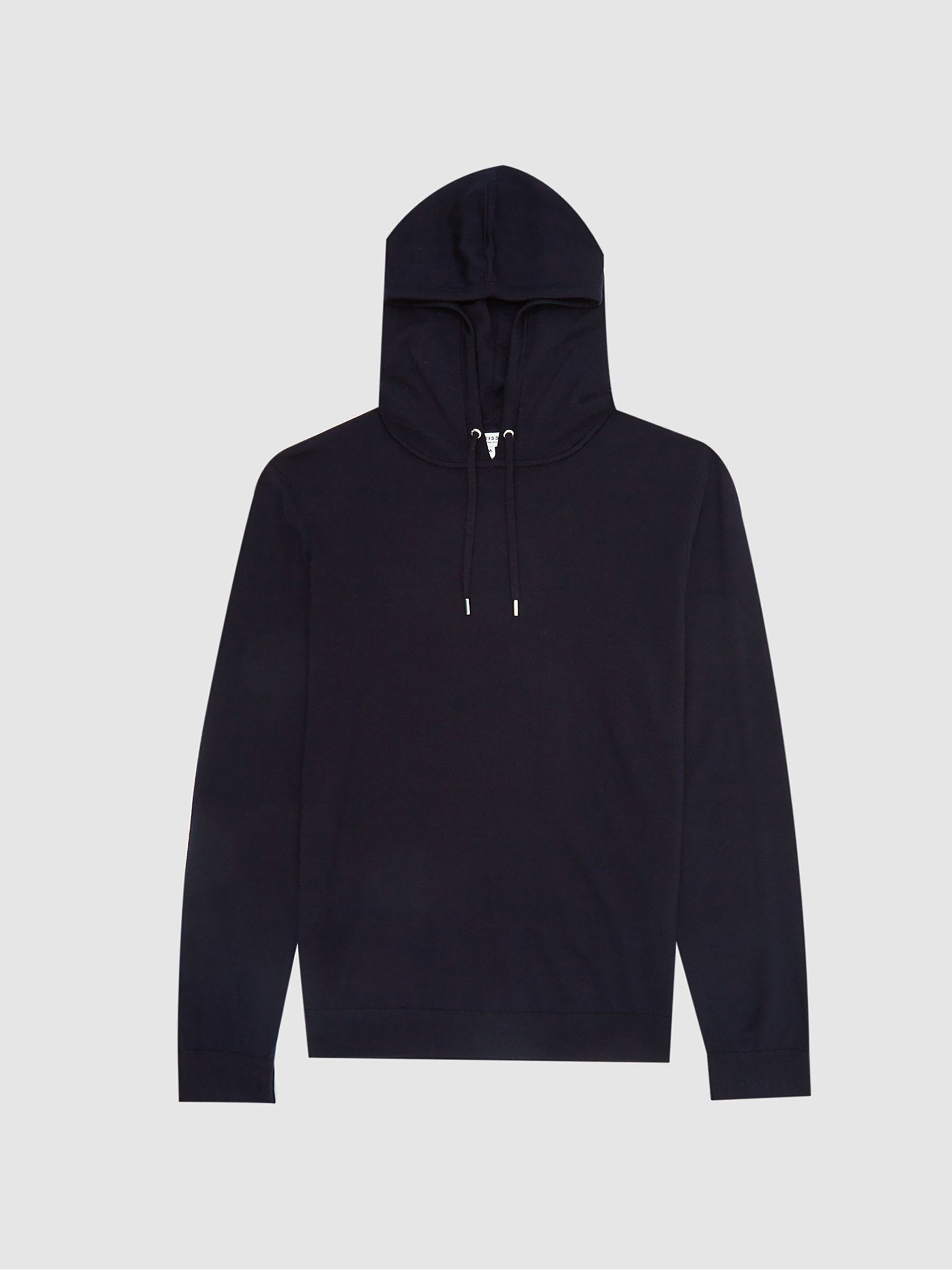 Merino Wool Hoodie in Navy - Image 2 of 7