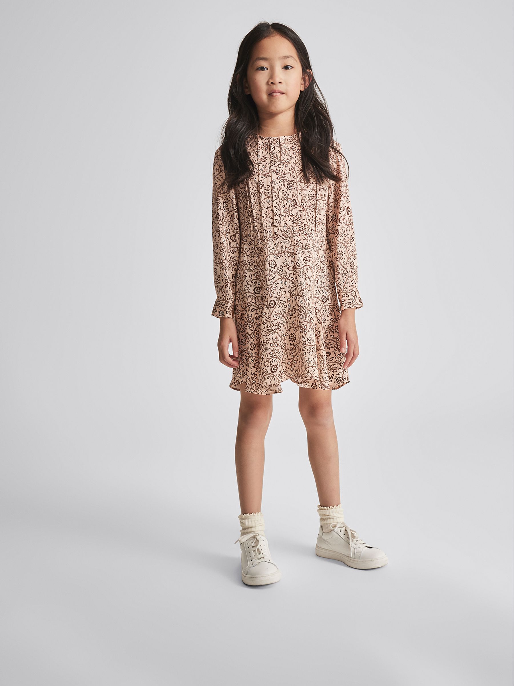 Printed Mini Dress in Pink - Image 1 of 6