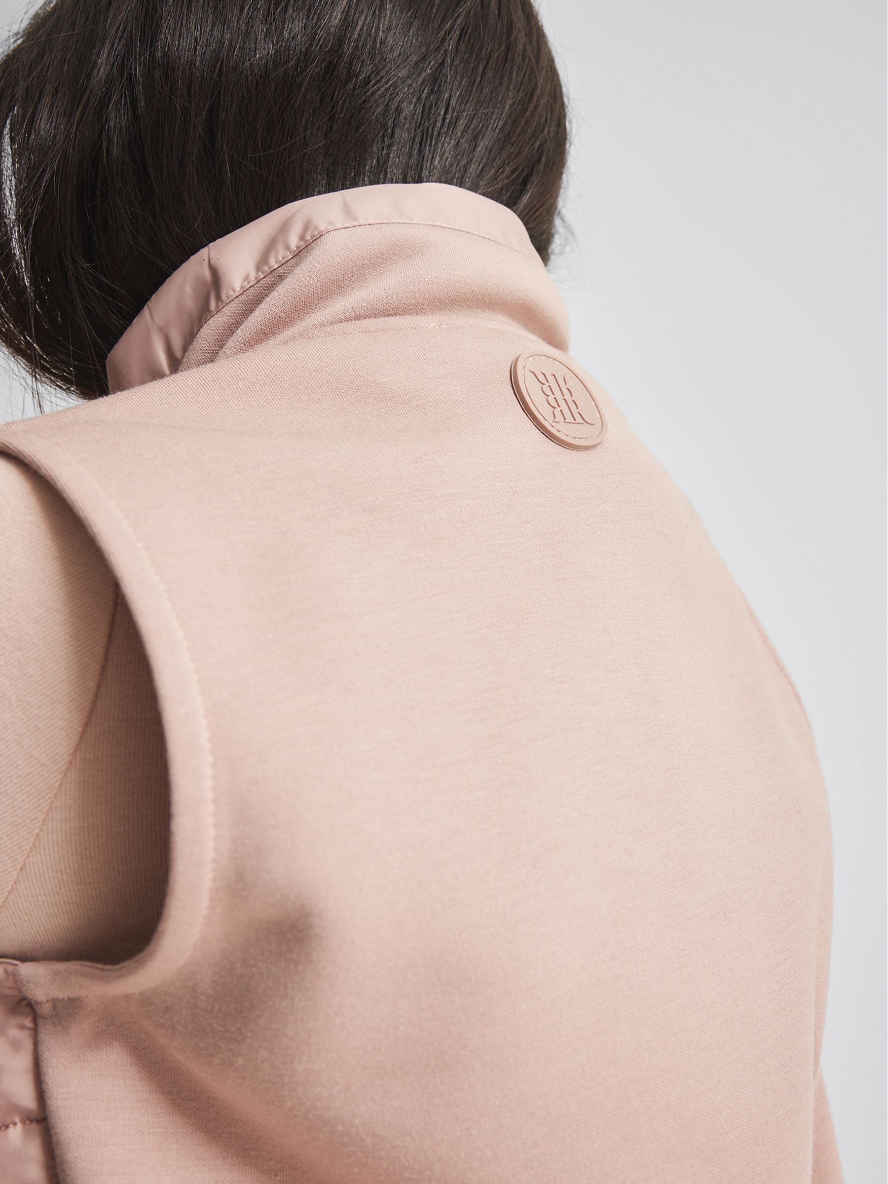 Quilted Zip Up Gilet in Pink - Image 3 of 6