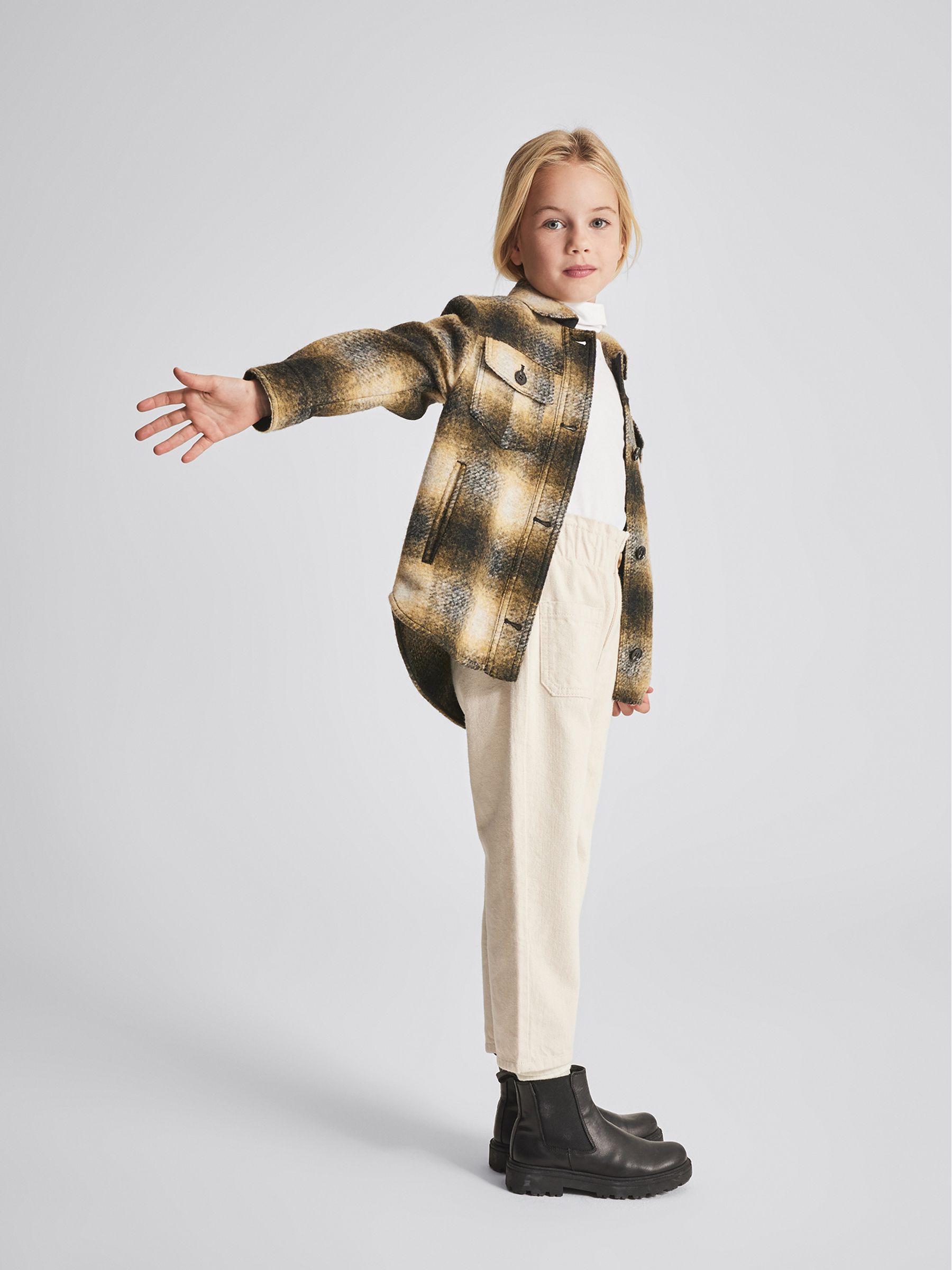 Check Overshirt in Yellow - Image 1 of 6