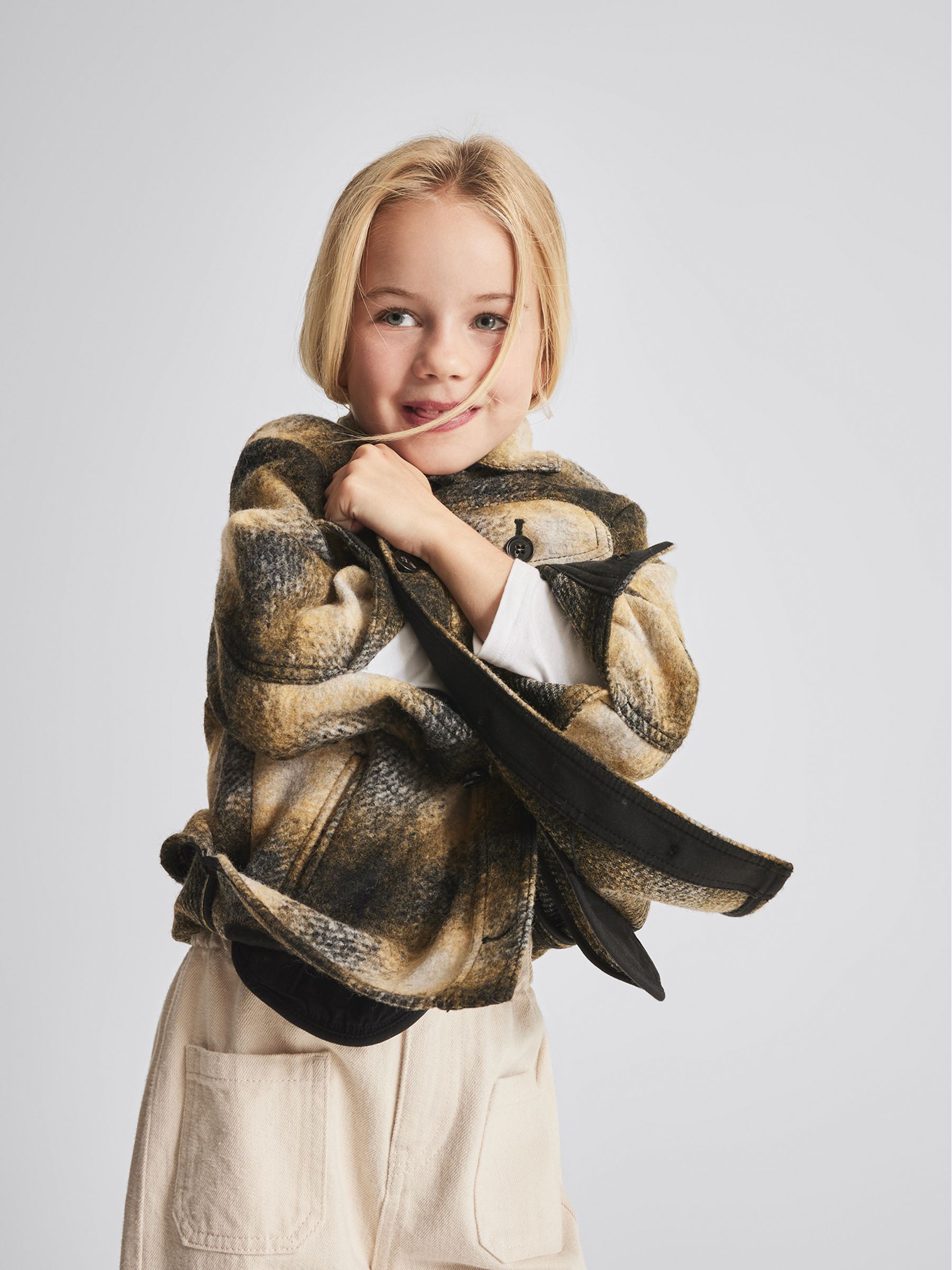 Check Overshirt in Yellow - Image 4 of 6