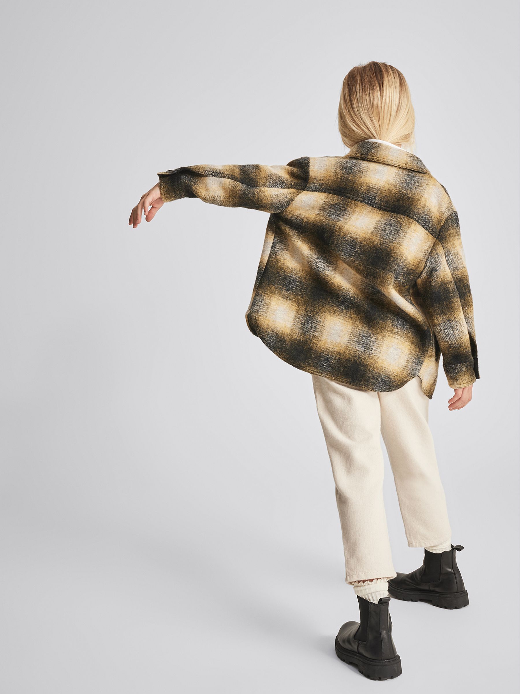 Check Overshirt in Yellow - Image 5 of 6