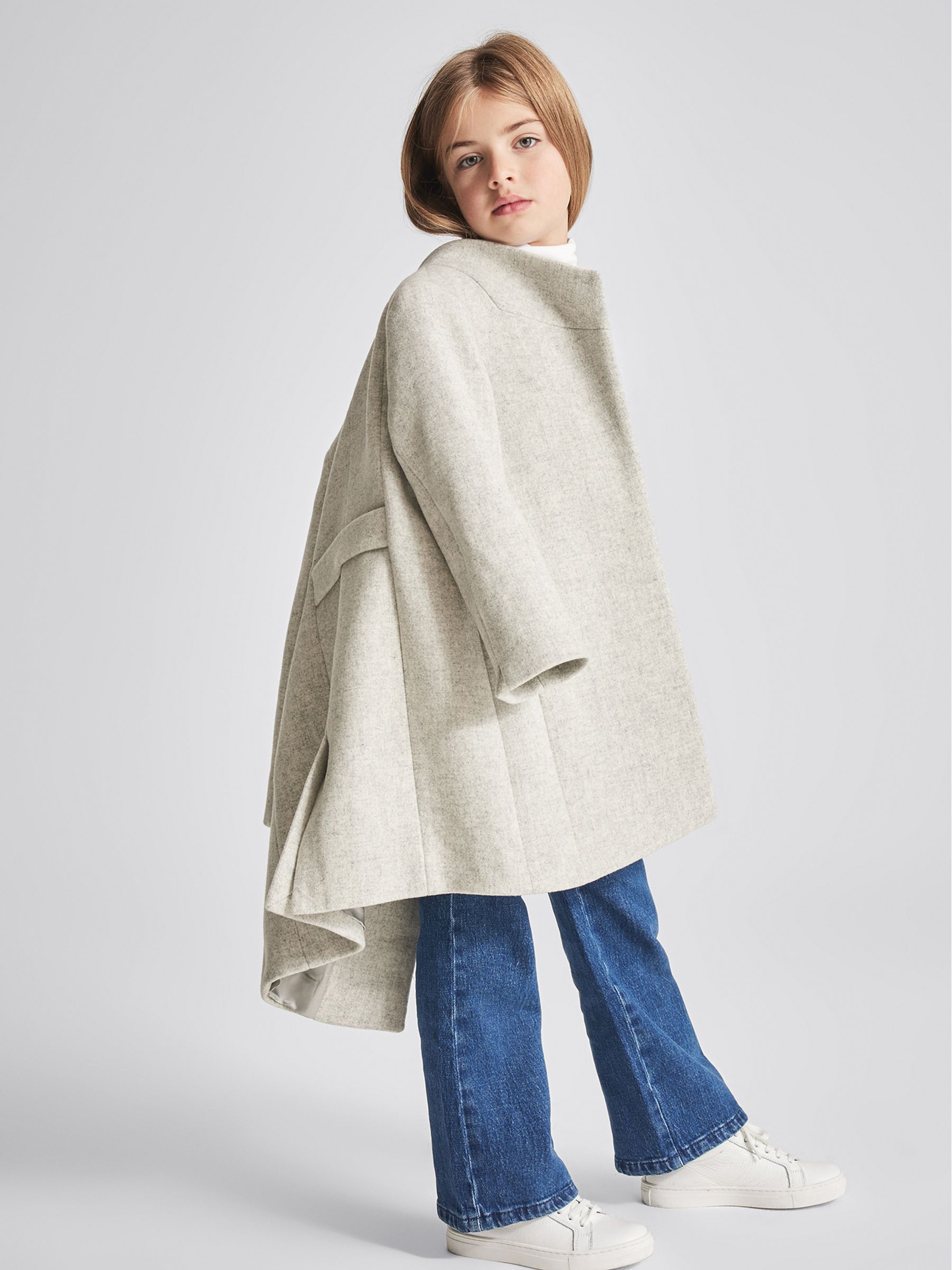 Wool Coat in Grey - Image 1 of 7 Wool Coat in Grey - Image 1 of 7