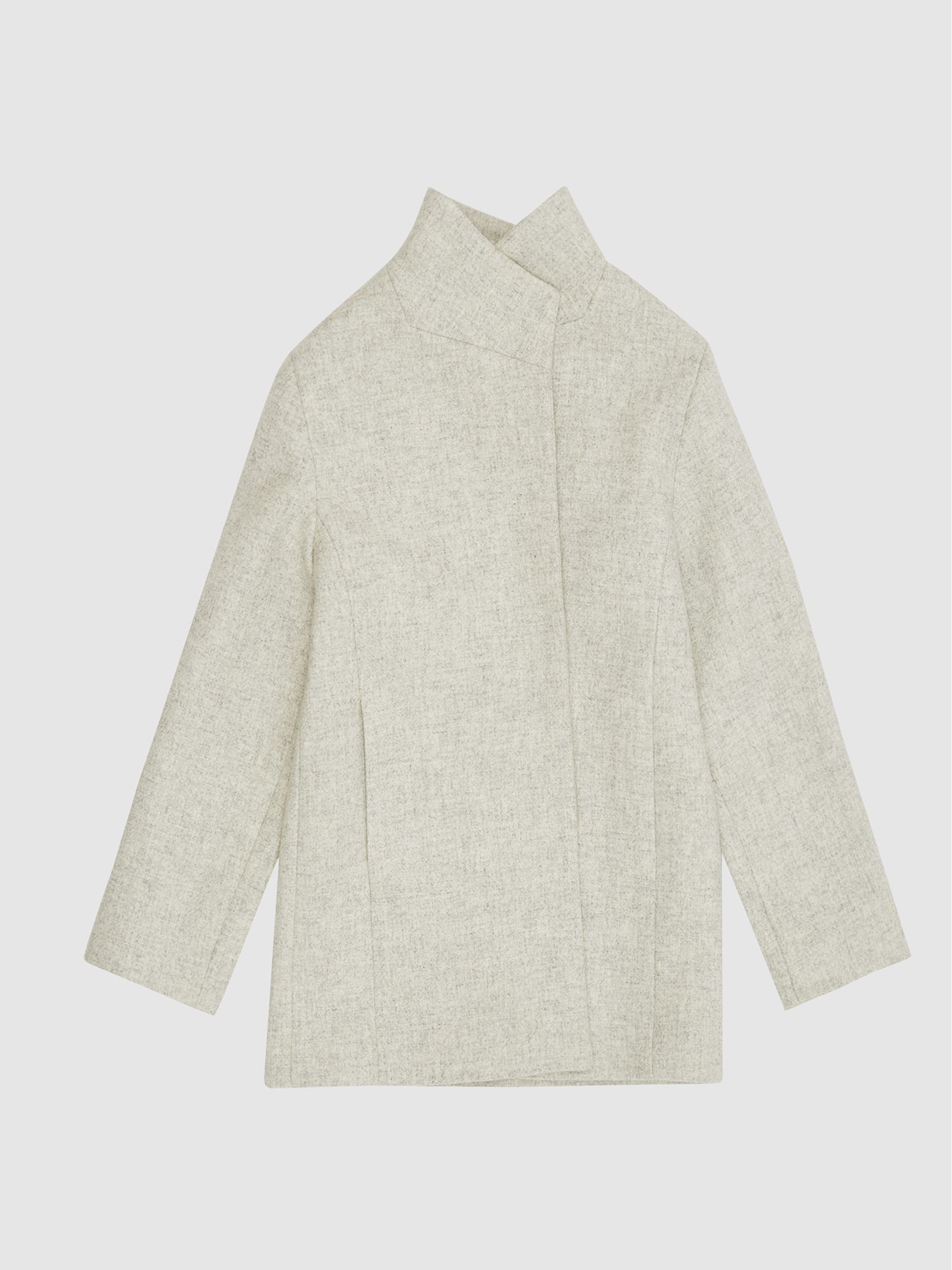 Wool Coat in Grey - Image 2 of 7 Wool Coat in Grey - Image 2 of 7