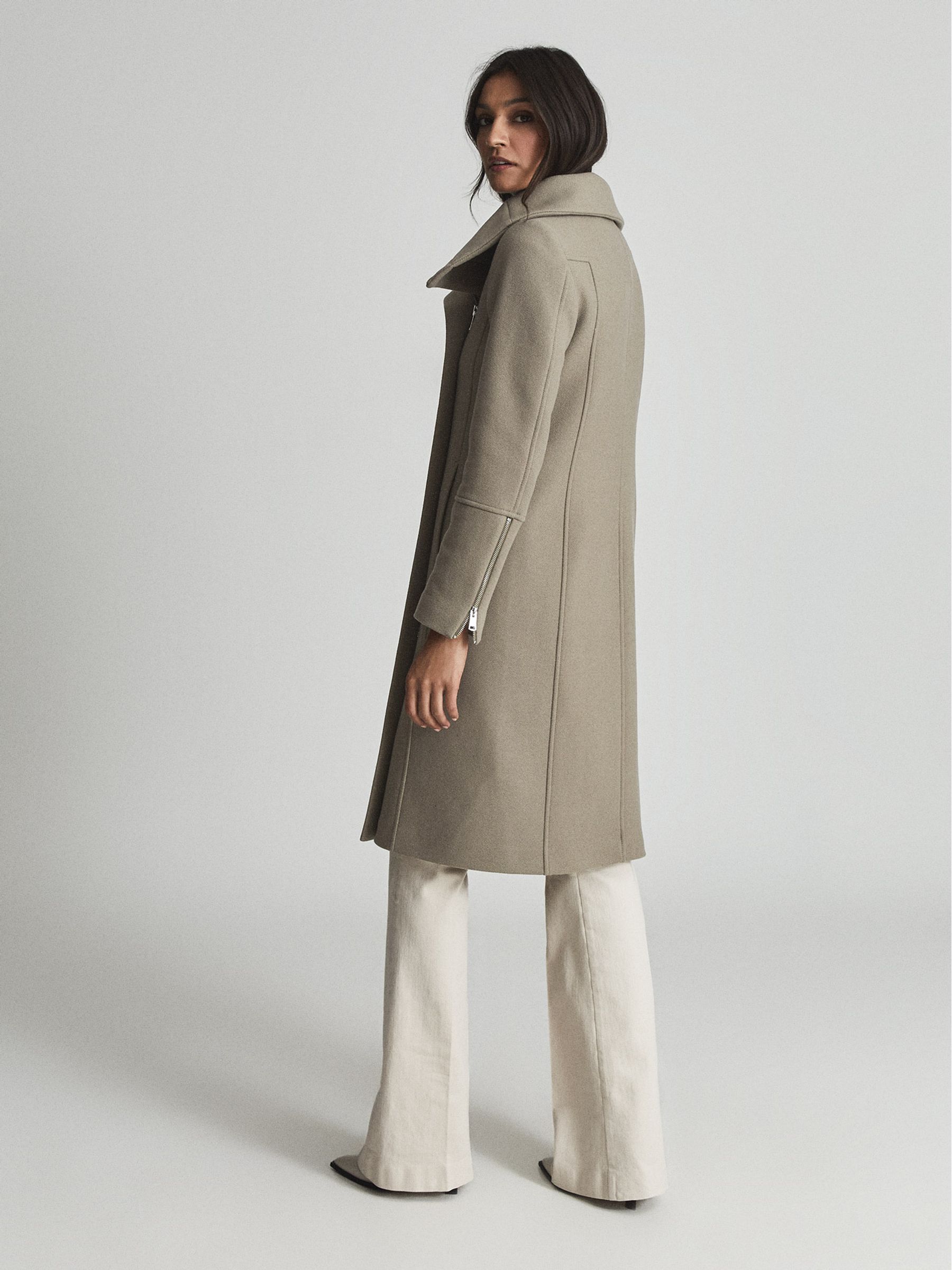 Wool Blend Coat in Taupe - Image 5 of 7