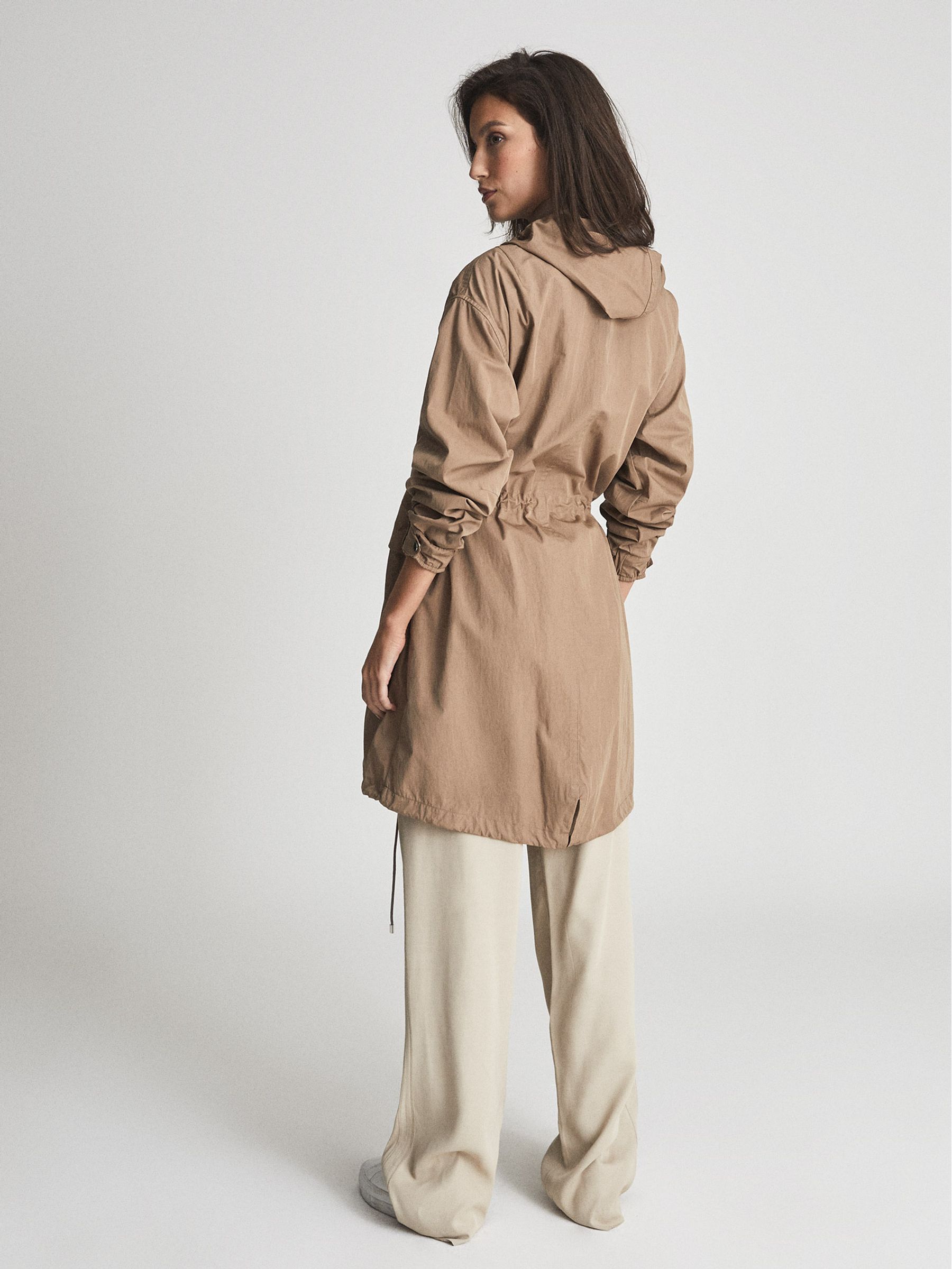 Lightweight Parka Coat in Camel - Image 5 of 6