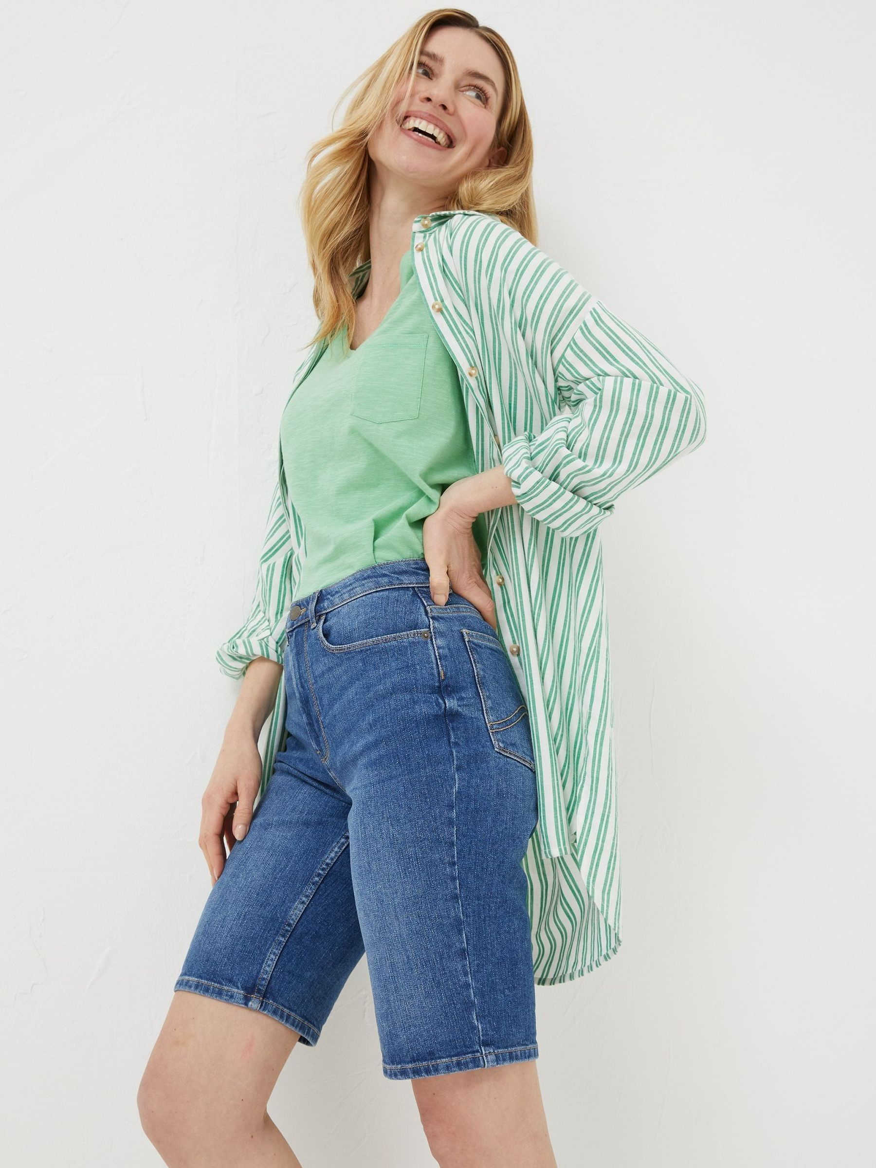 Blue Bisley Denim Bermuda Shorts - Image 1 of 4