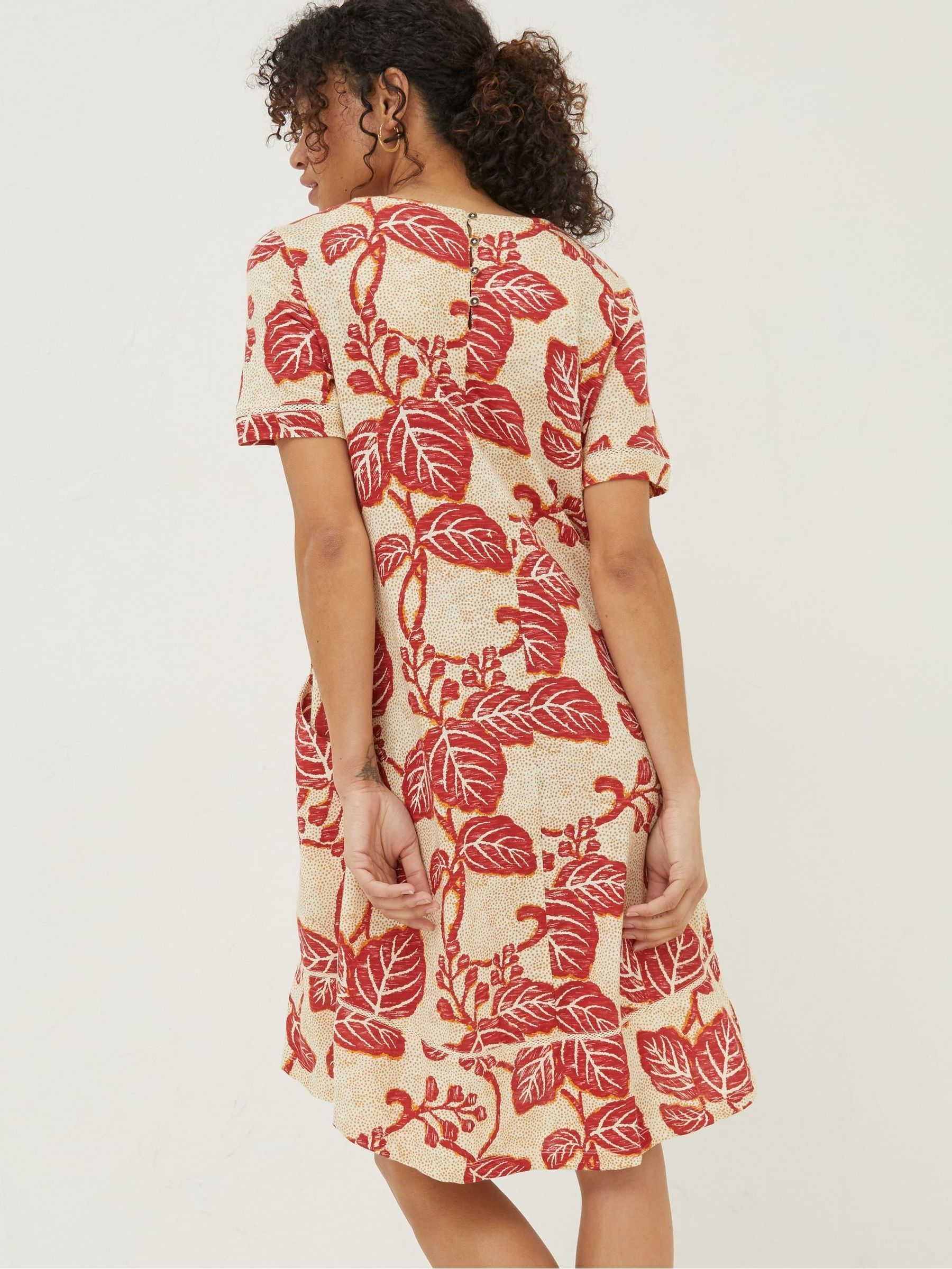 Natural Simone Vine Jersey Dress - Image 2 of 6
