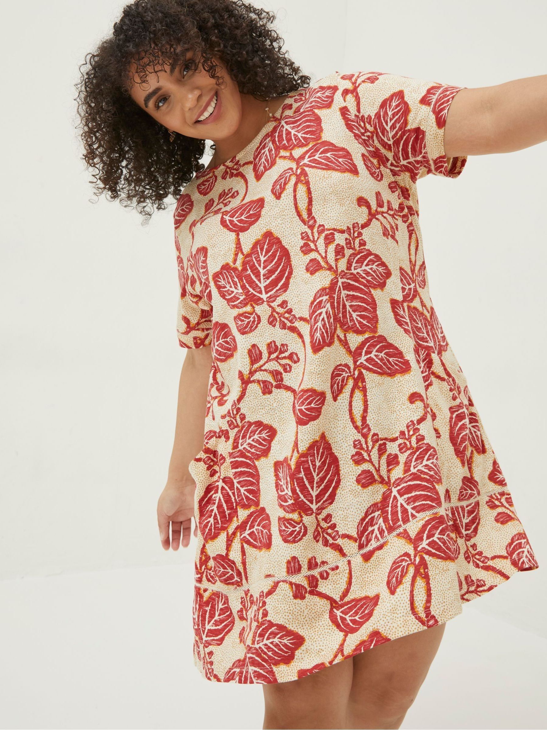 Natural Simone Vine Jersey Dress - Image 3 of 6