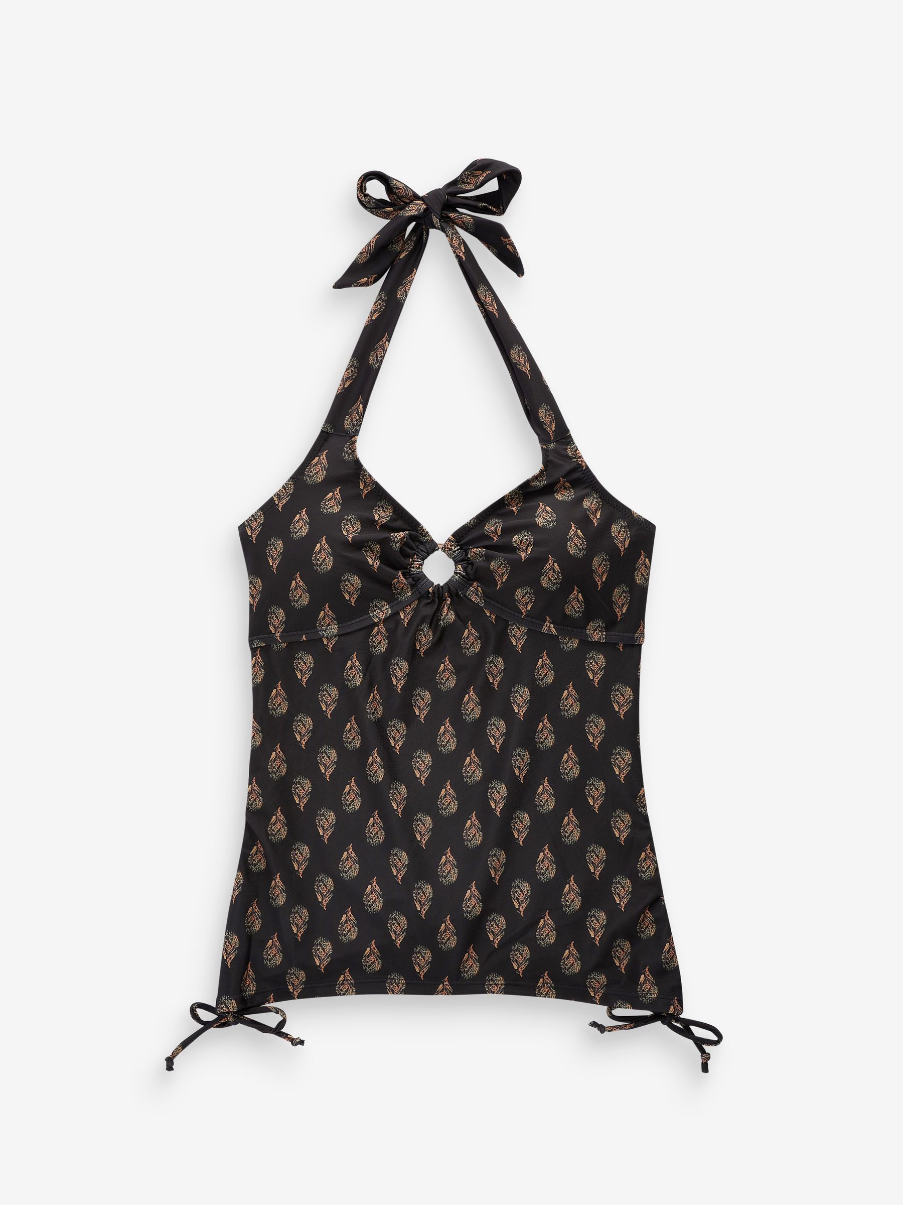 Black Woodblock Tankini Top - Image 4 of 4