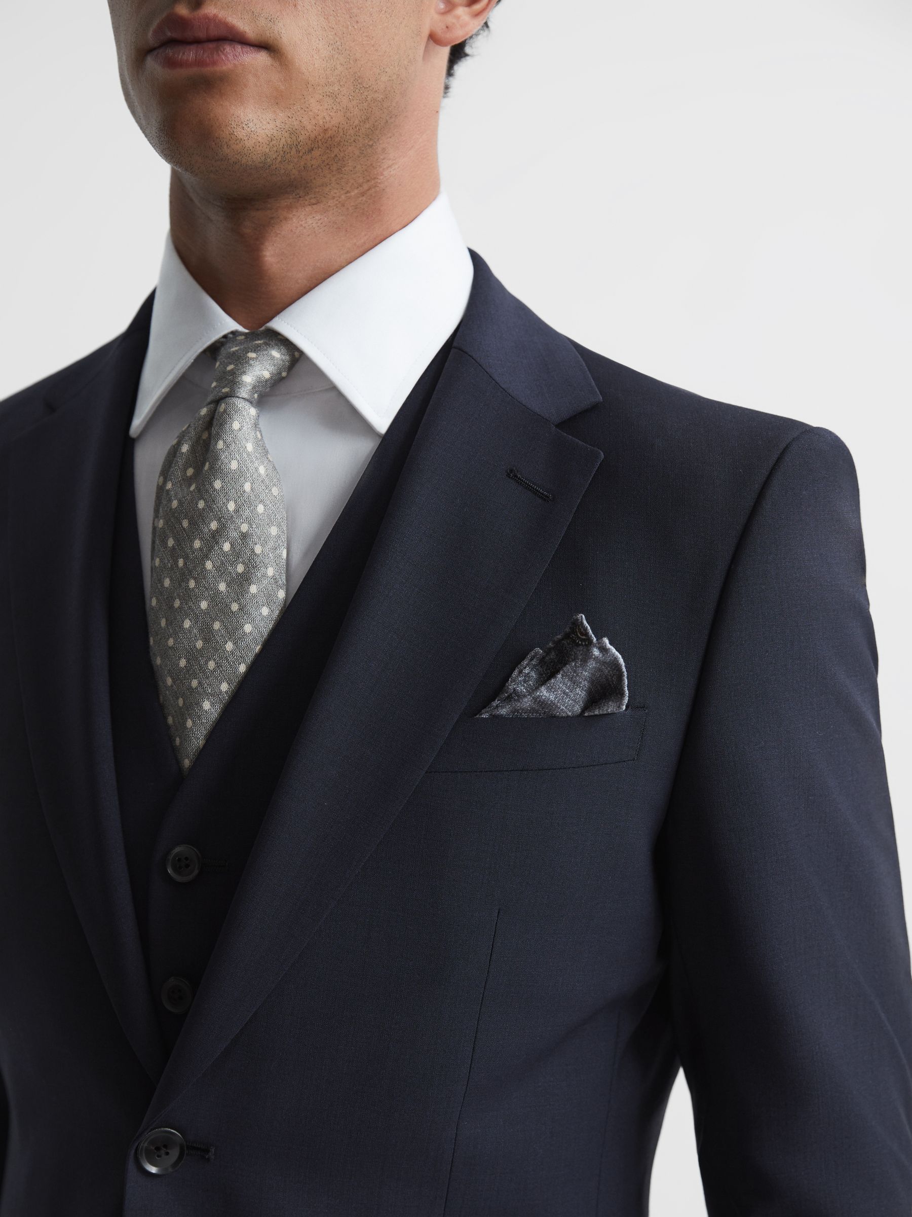 Modern Fit Travel Blazer in Navy - Image 4 of 11