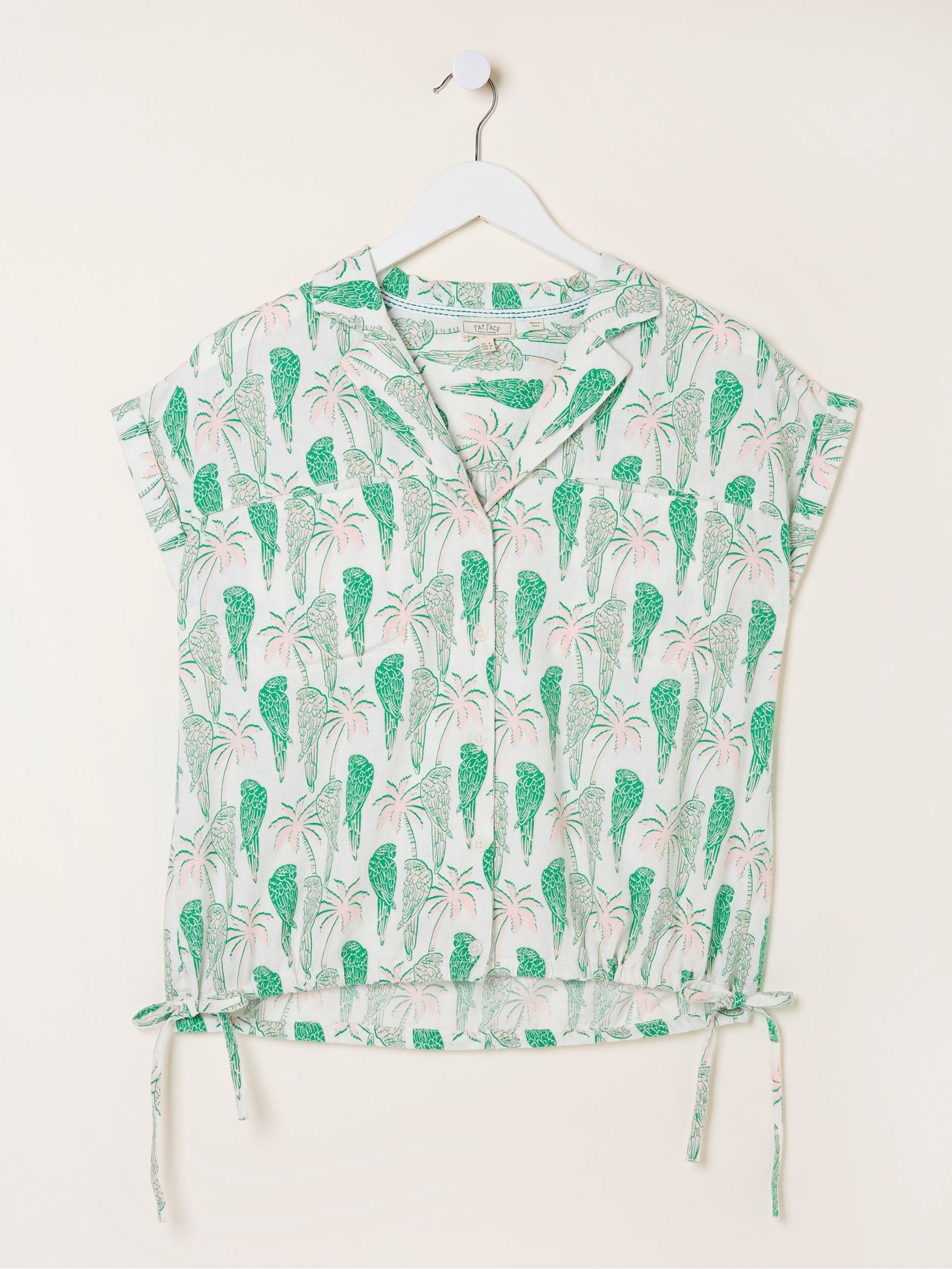 Natural Val Parrot Linen Blend Shirt - Image 6 of 6
