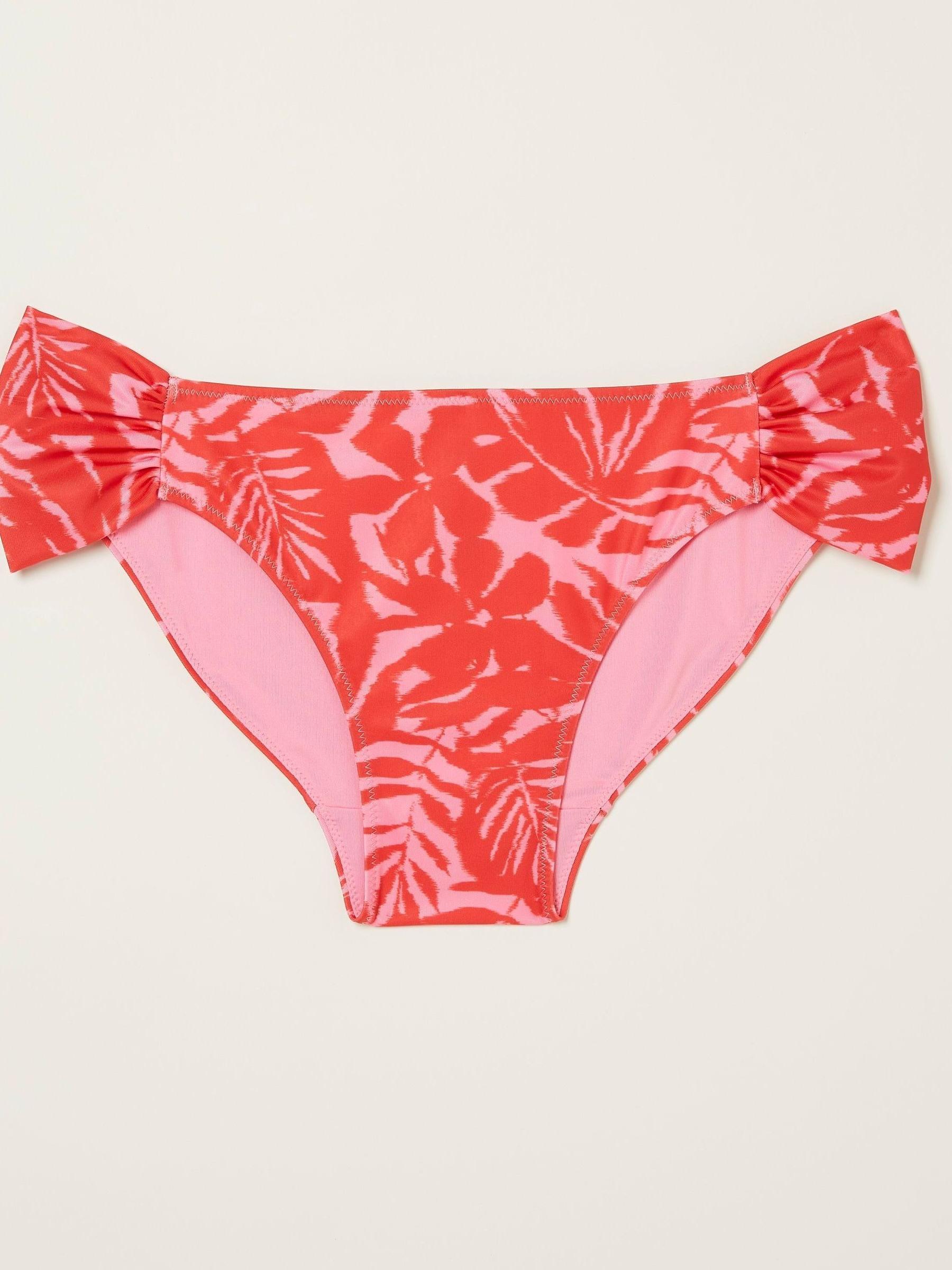 Pink Ikat Leaves Bikini Bottoms - Image 5 of 5 Pink Ikat Leaves Bikini Bottoms - Image 5 of 5