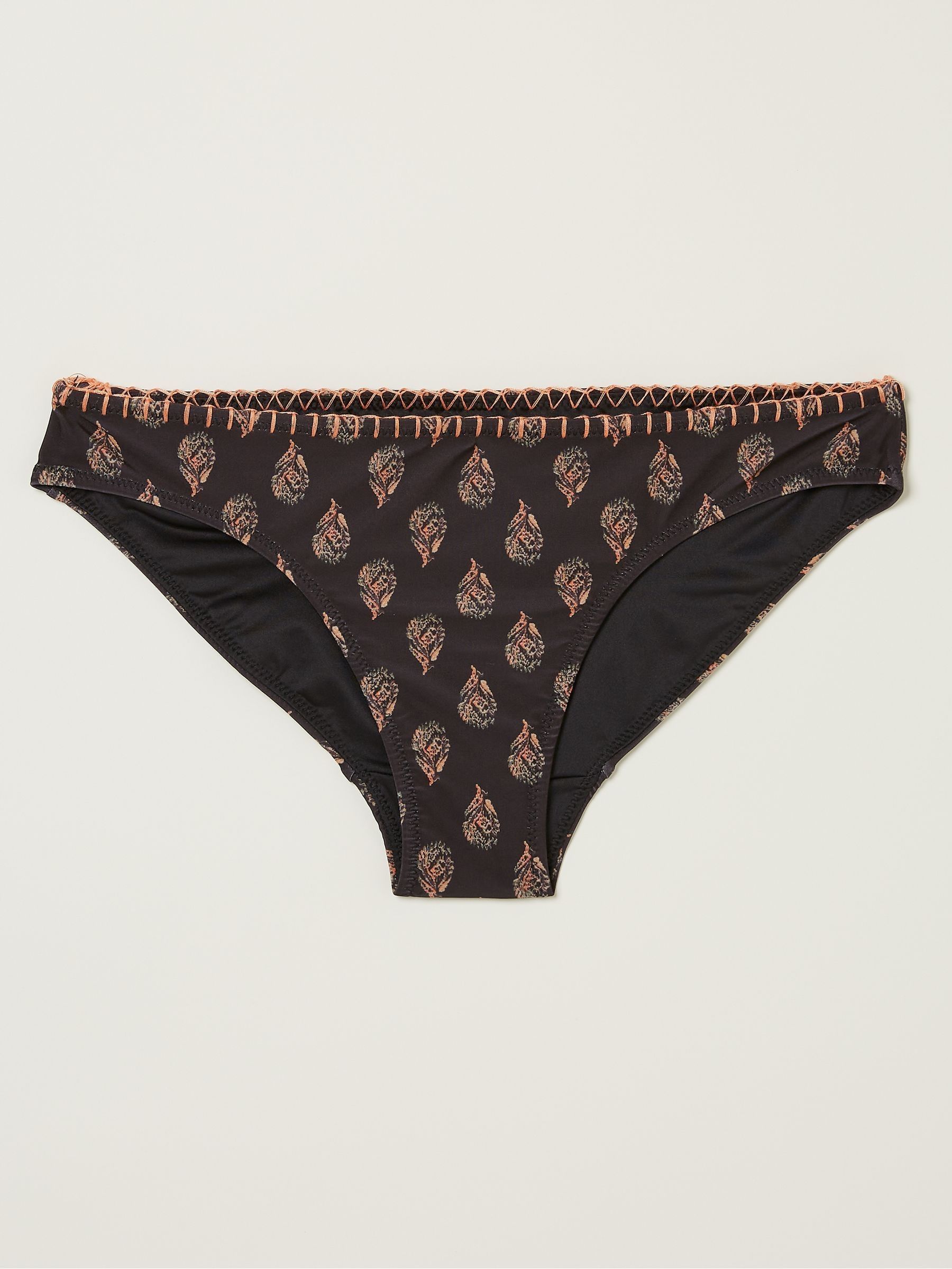 Black Woodblock Bikini Bottoms - Image 2 of 2
