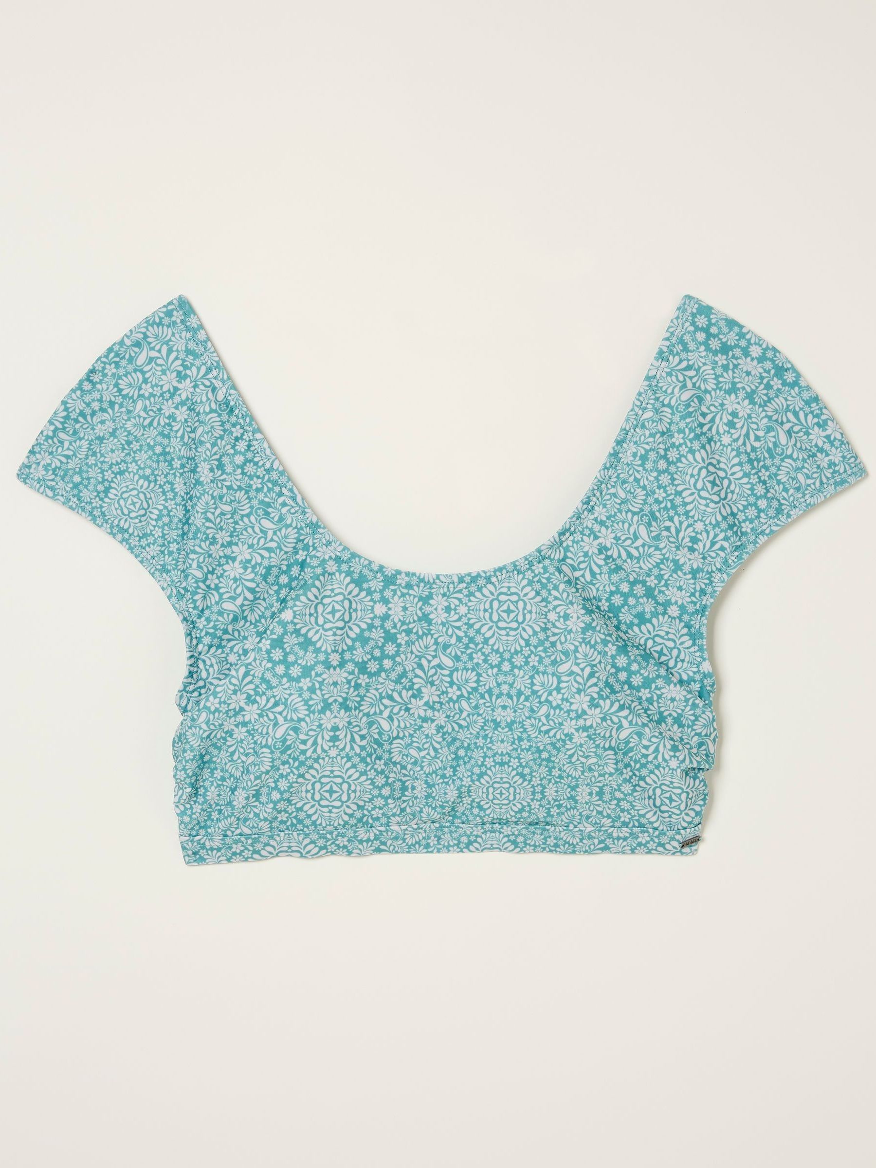 Blue Bandana Cap Sleeve Bikini Top - Image 5 of 5