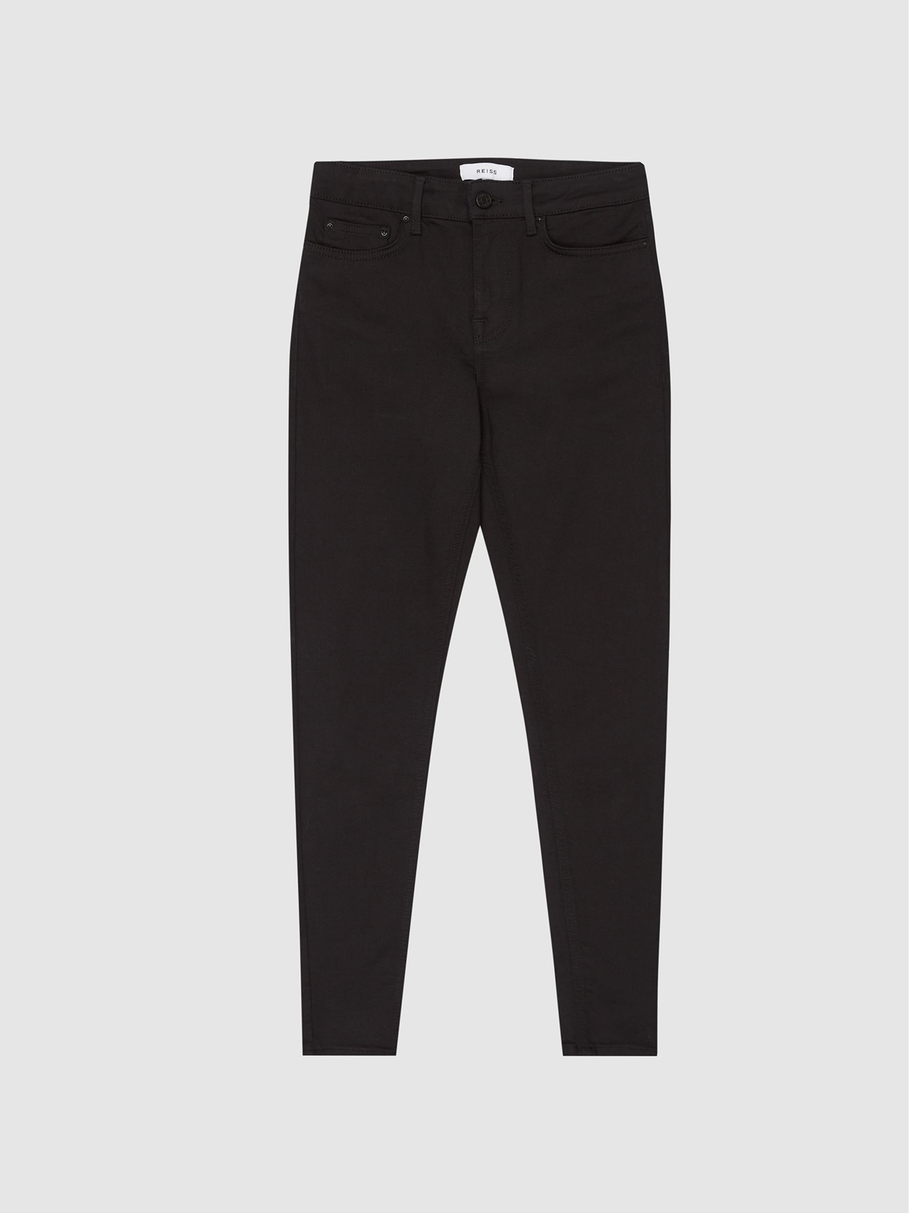 Mid Rise Skinny Jeans in Black - Image 2 of 6