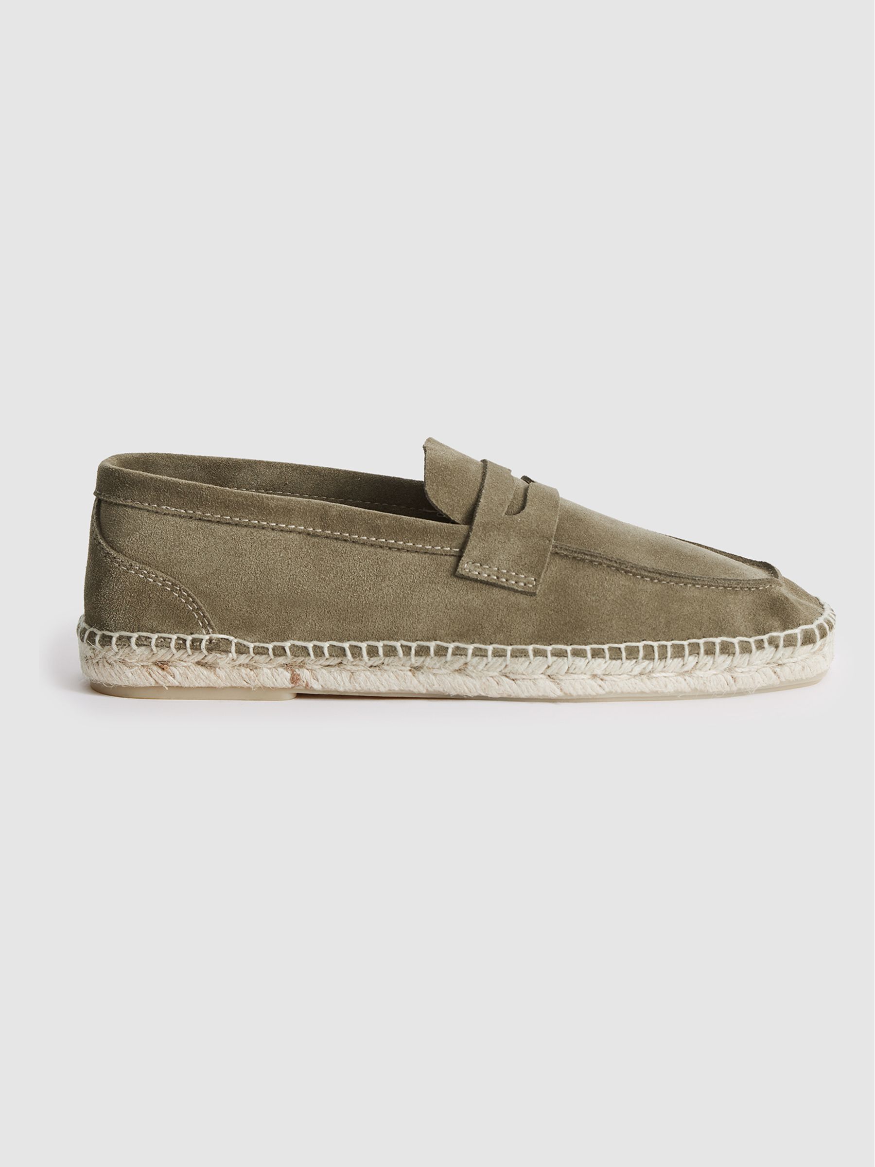 Suede Espadrilles in Sage - Image 2 of 6