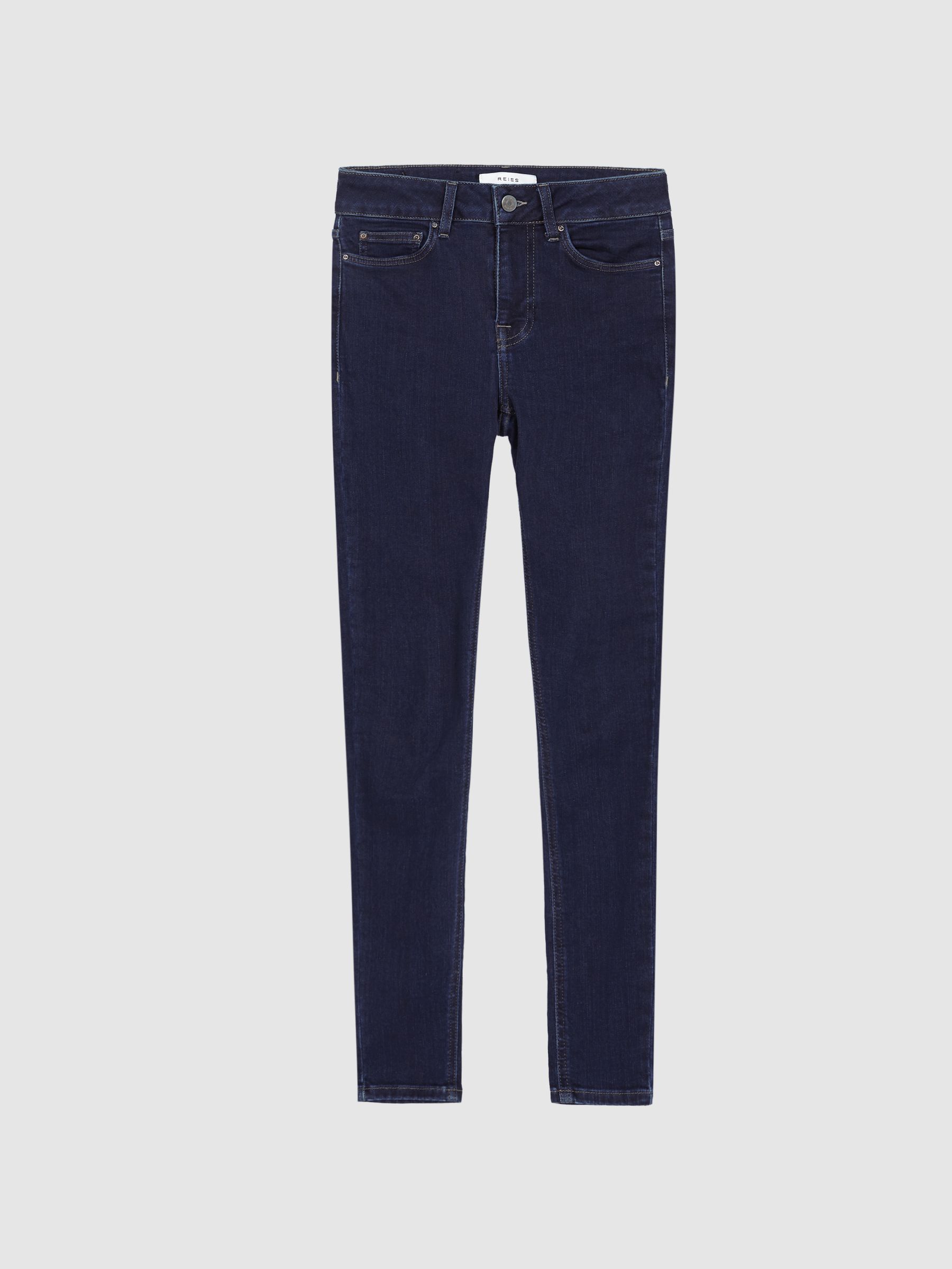 Petite Mid Rise Skinny Jeans in Indigo - Image 2 of 4