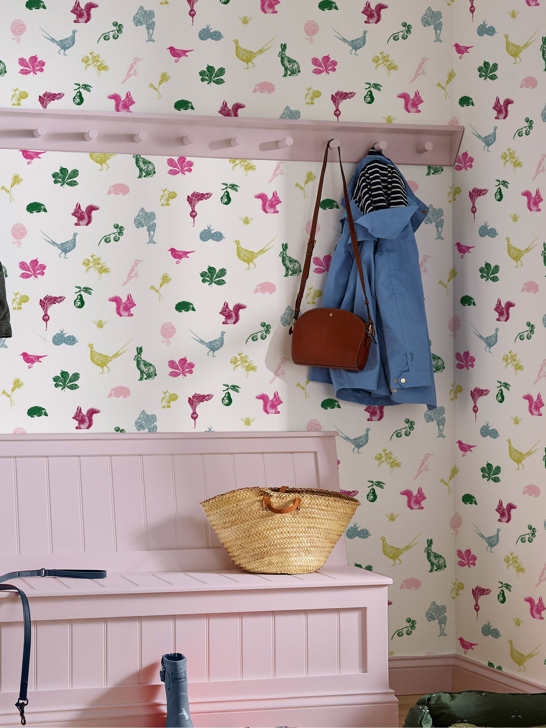 Creme Multi Etched Woodland Wallpaper - Image 1 of 3