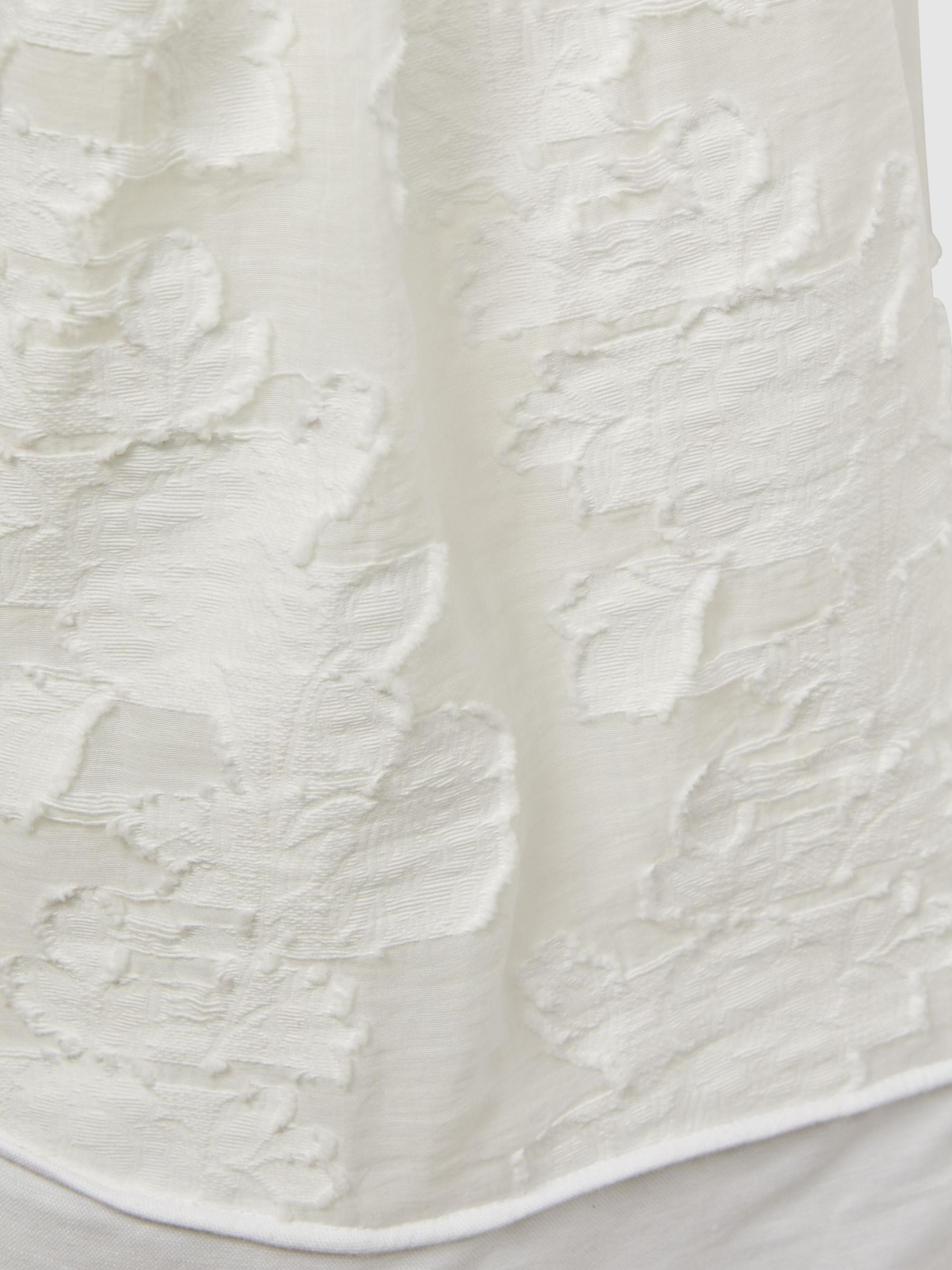 4-9 yrs Lace Detail Bow Back Dress in White - Image 6 of 6