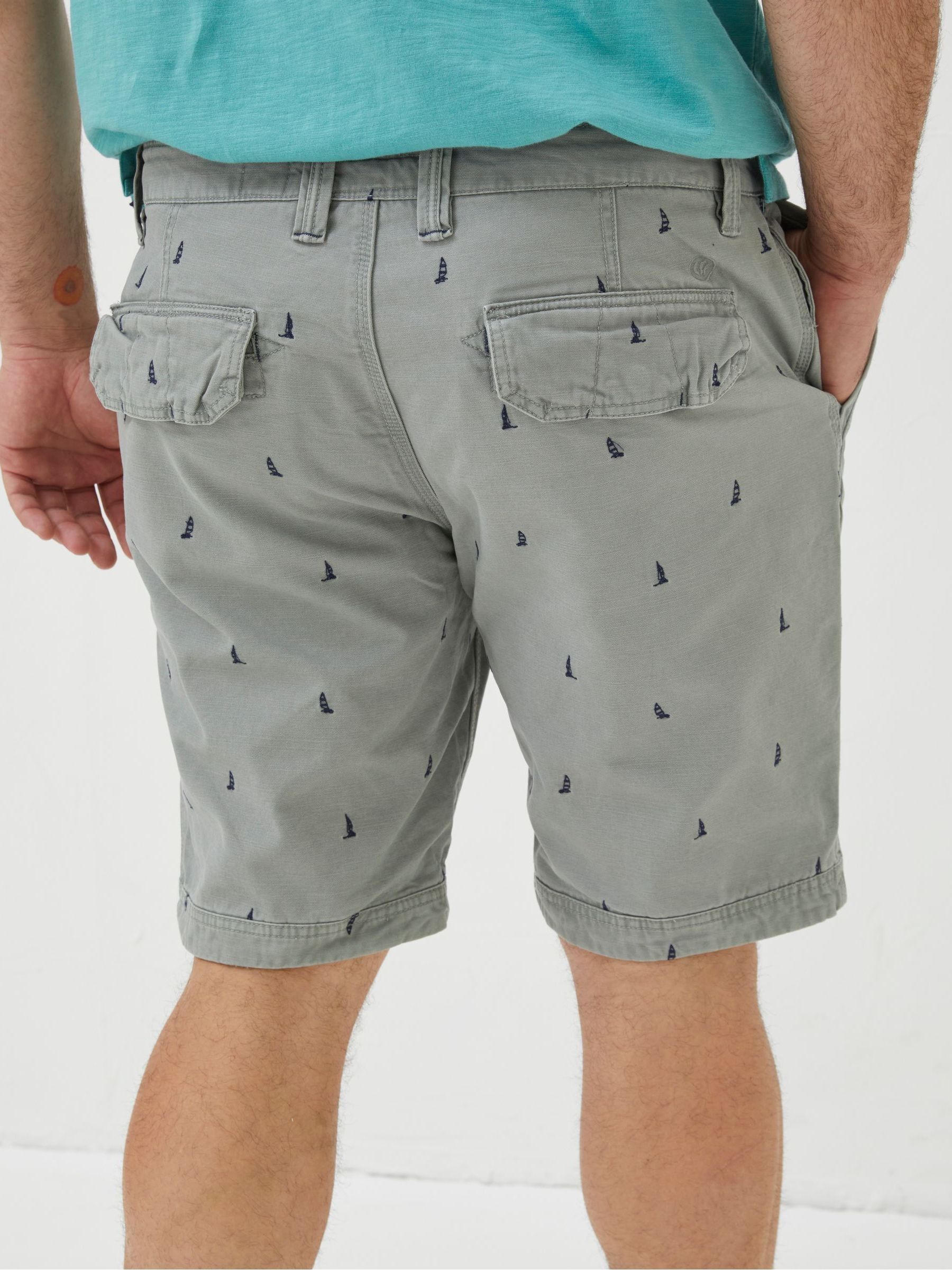 Green Cove Boat Embroidered Shorts - Image 2 of 4