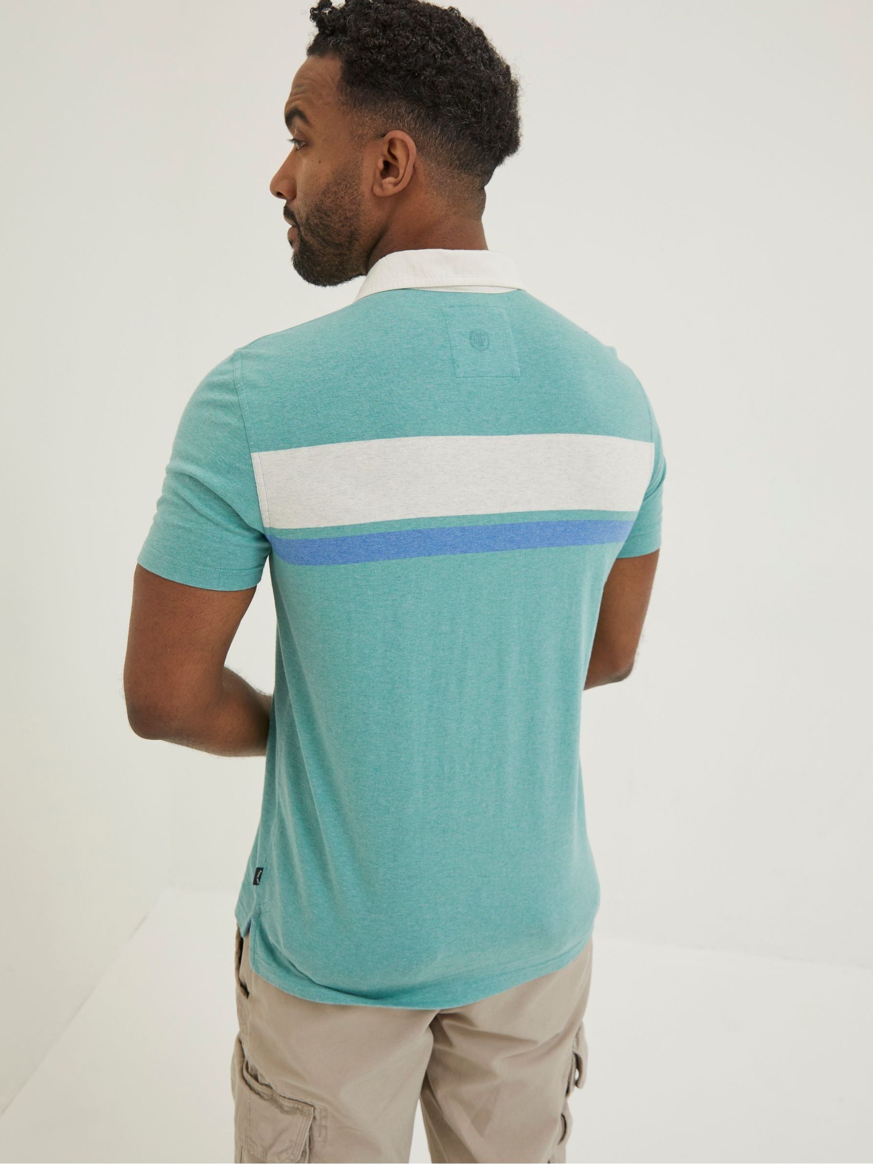 Green Hastings Chest Stripe Polo - Image 2 of 5 Green Hastings Chest Stripe Polo - Image 2 of 5