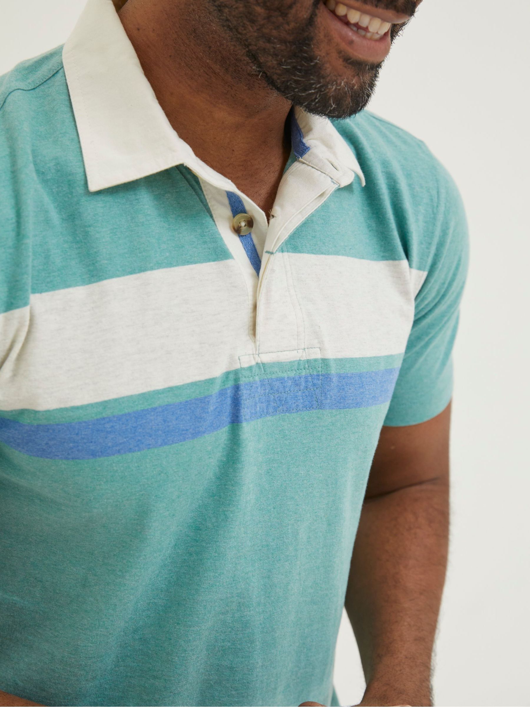 Green Hastings Chest Stripe Polo - Image 4 of 5