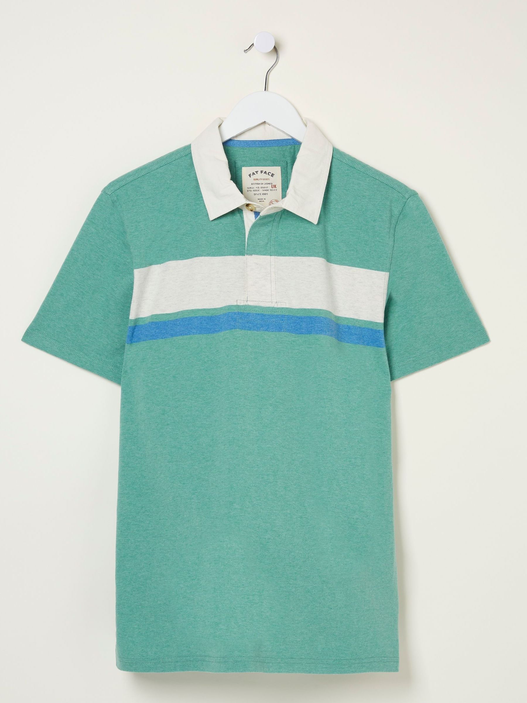 Green Hastings Chest Stripe Polo - Image 5 of 5 Green Hastings Chest Stripe Polo - Image 5 of 5
