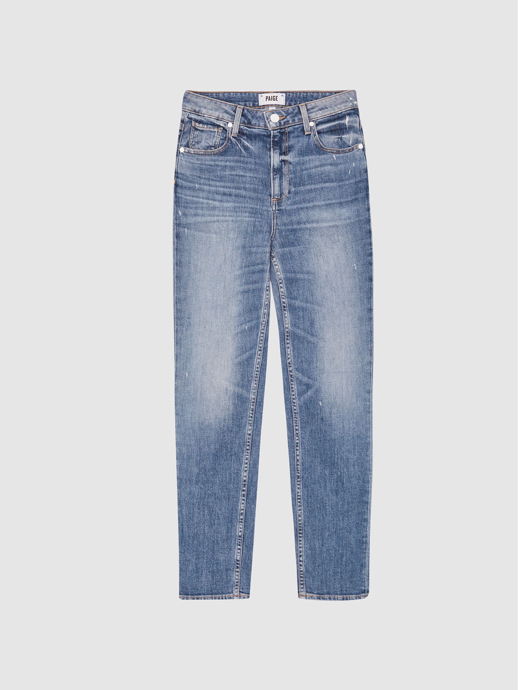 Paige High Rise Slim Jeans in Mid Blue - Image 2 of 6