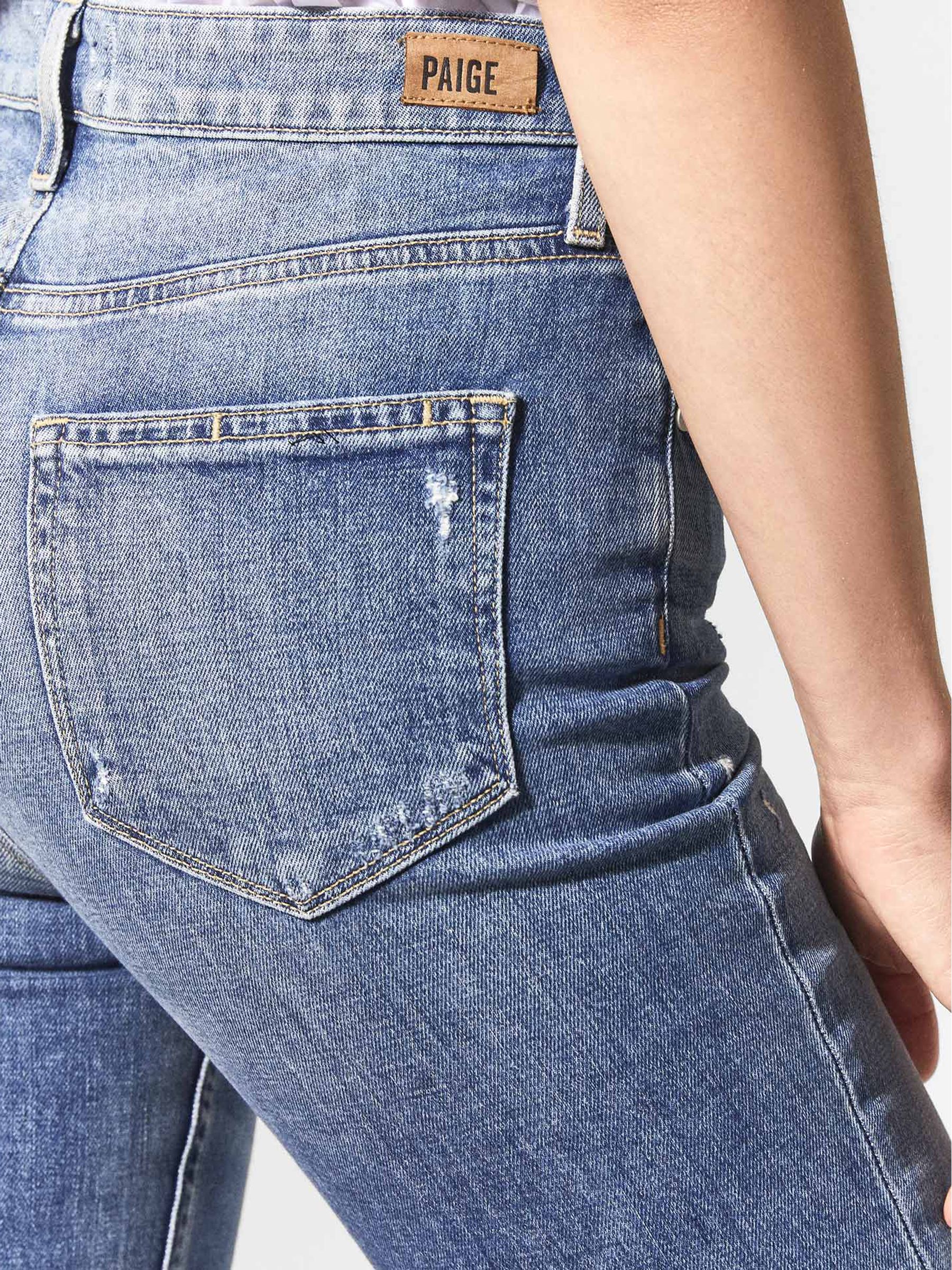 Paige High Rise Slim Jeans in Mid Blue - Image 6 of 6